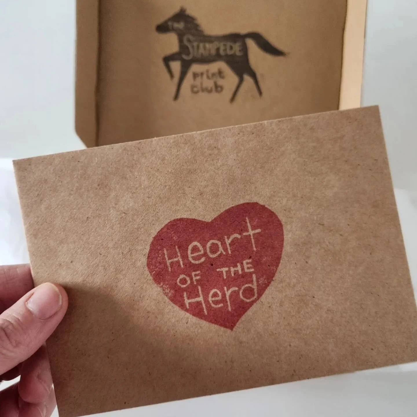 February Print Club Box Reveal!

Im keeping the blocks of each months print box a surprise until they ship out, but now that they have, lets have a look at the February Print Club box!

Theme: Heart of the Herd
Block/Stamp: Nothing says Heart of the 