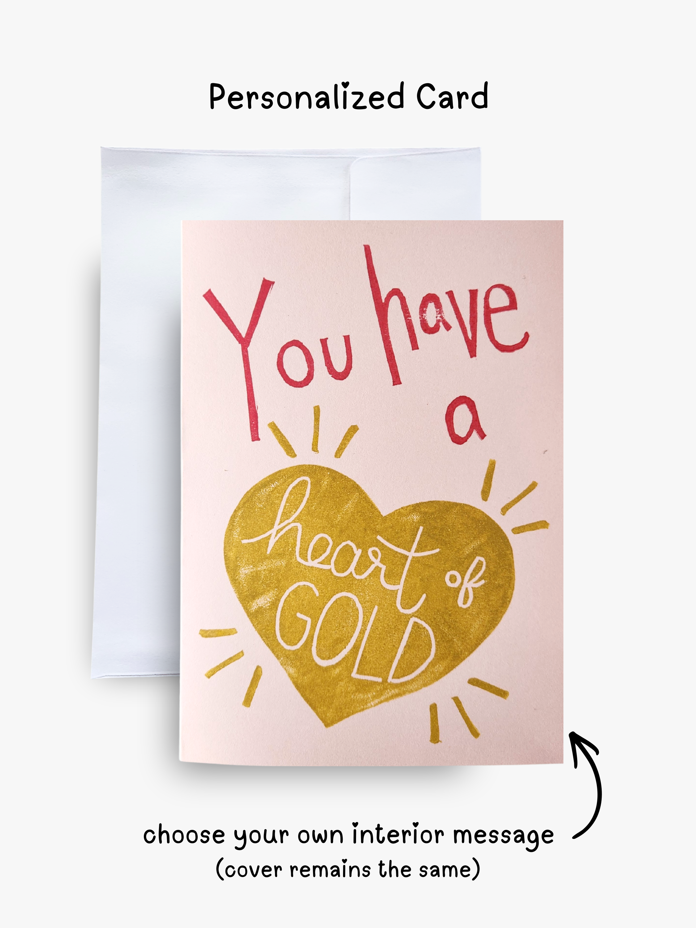 Heart of Gold Card - Customizable Interior