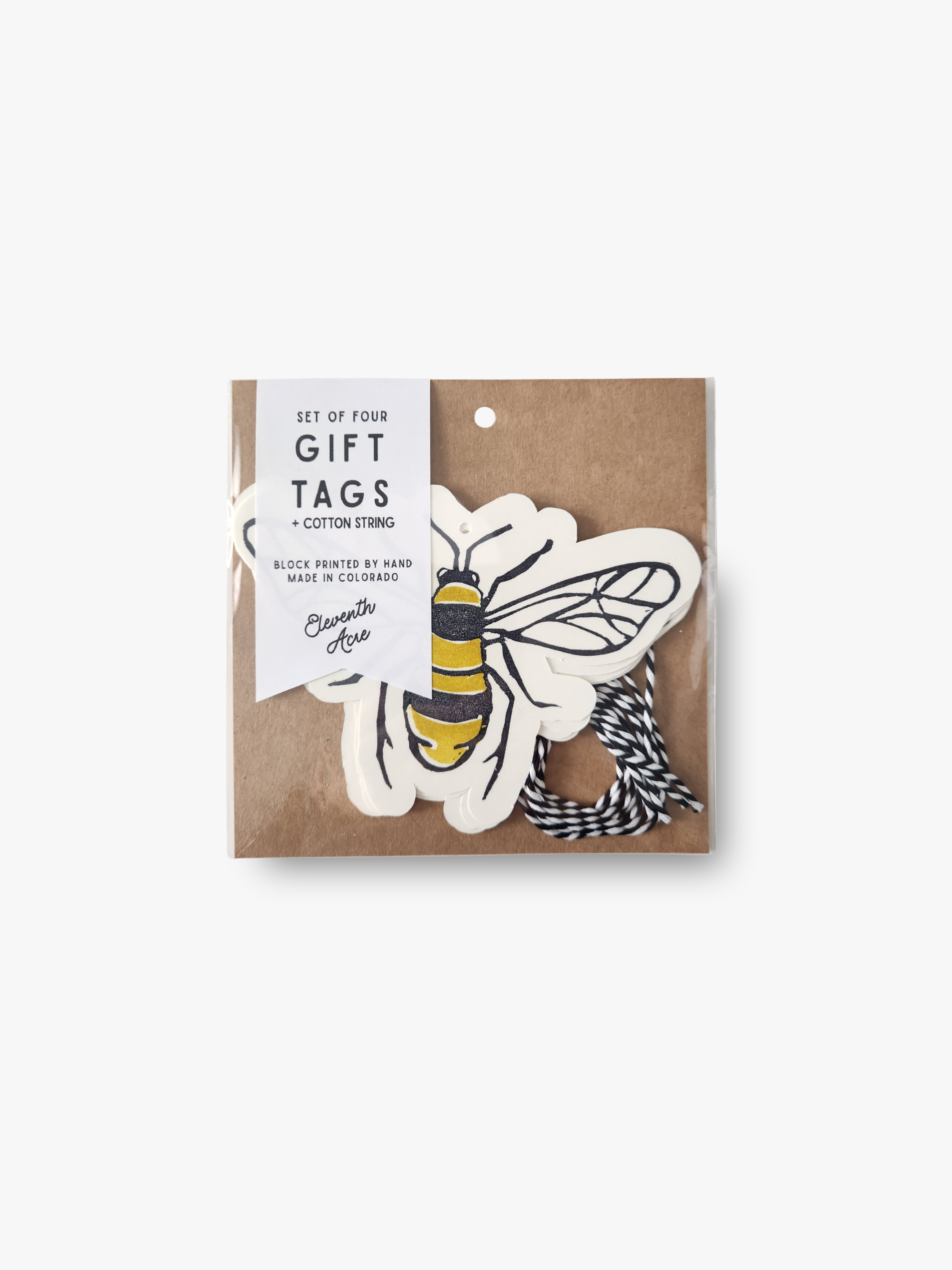 Handprinted Bee Gift Tags