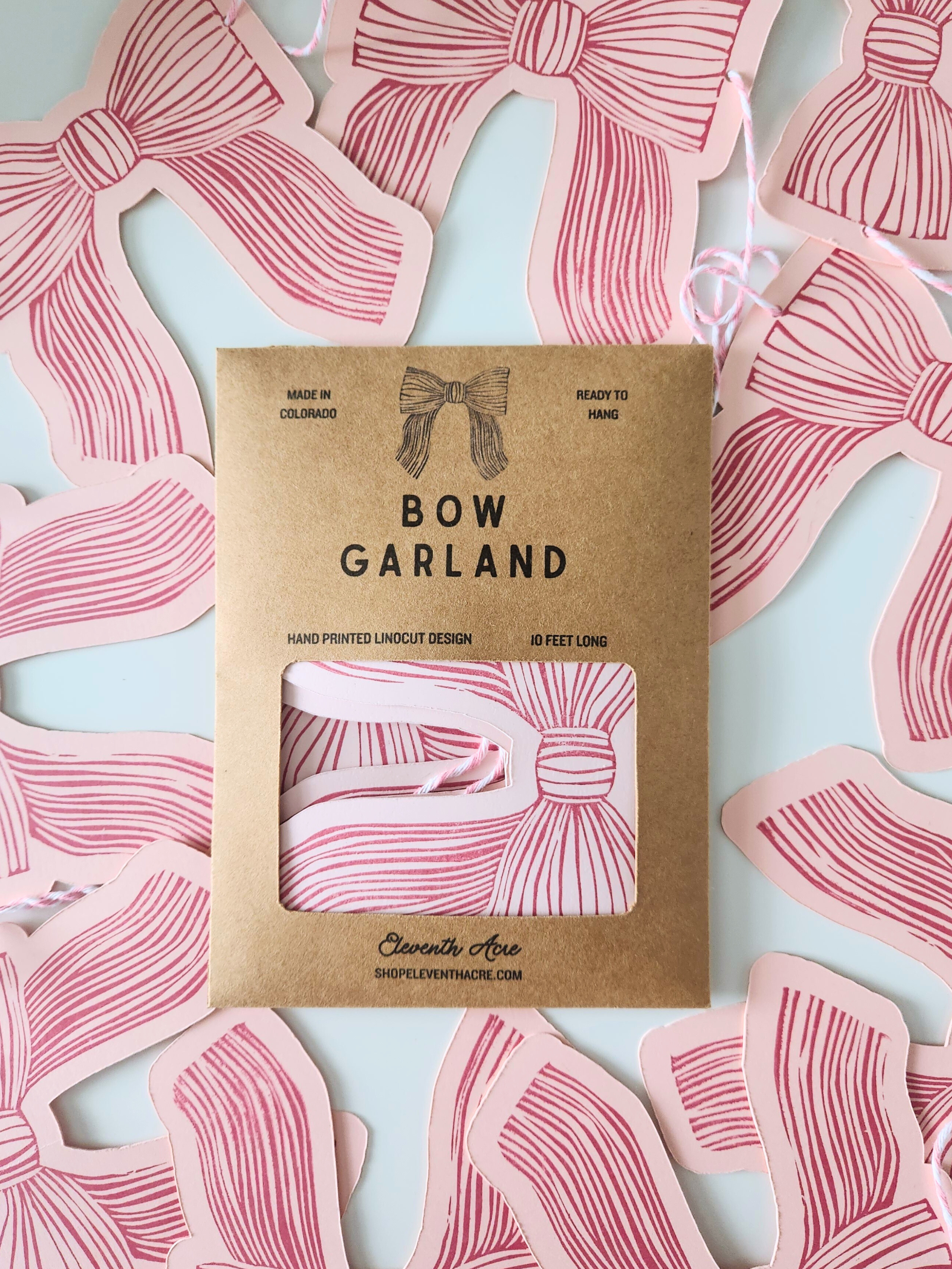 Handprinted Bow Garland
