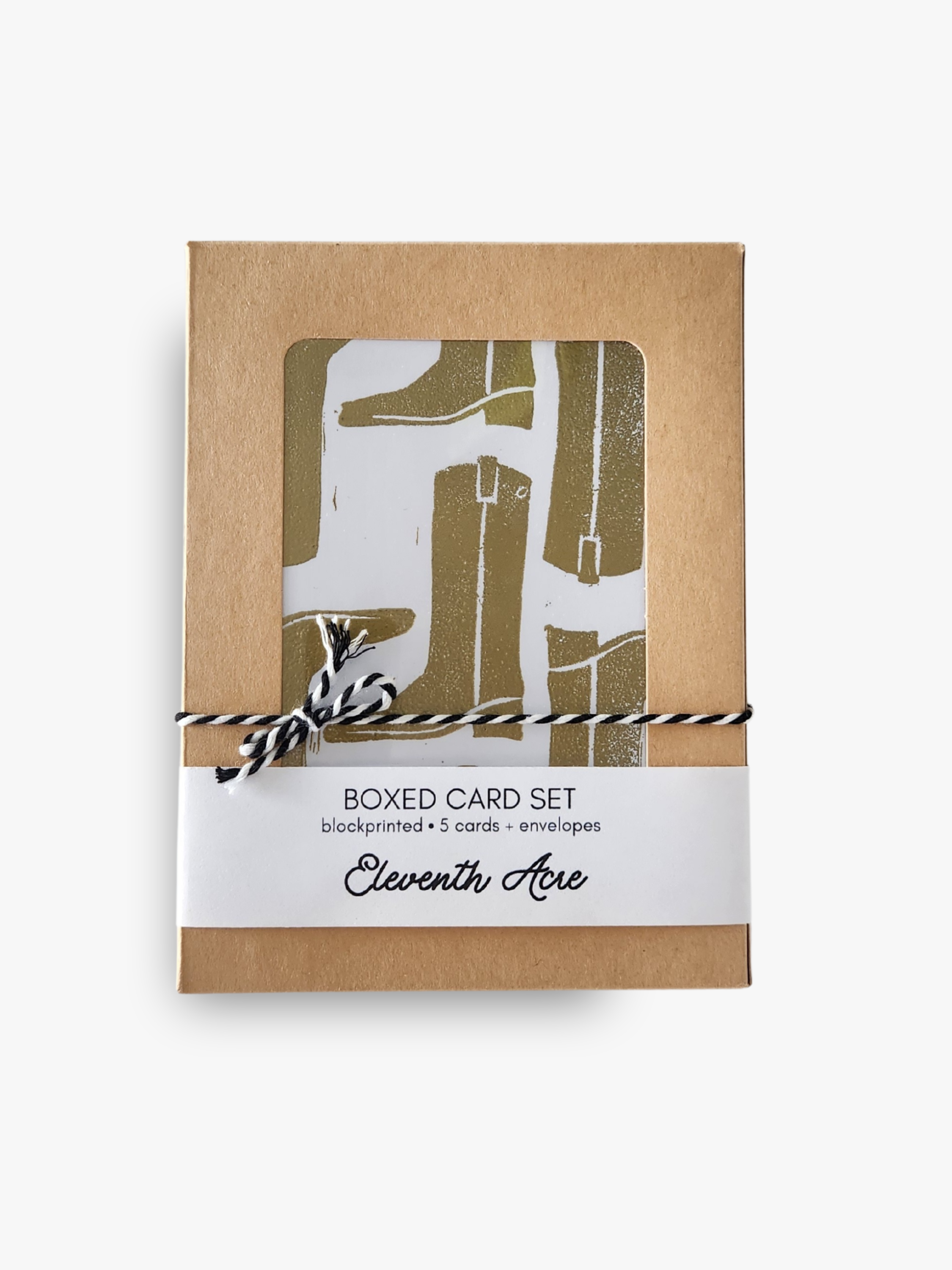 Gold Cowboy Boots Card Set