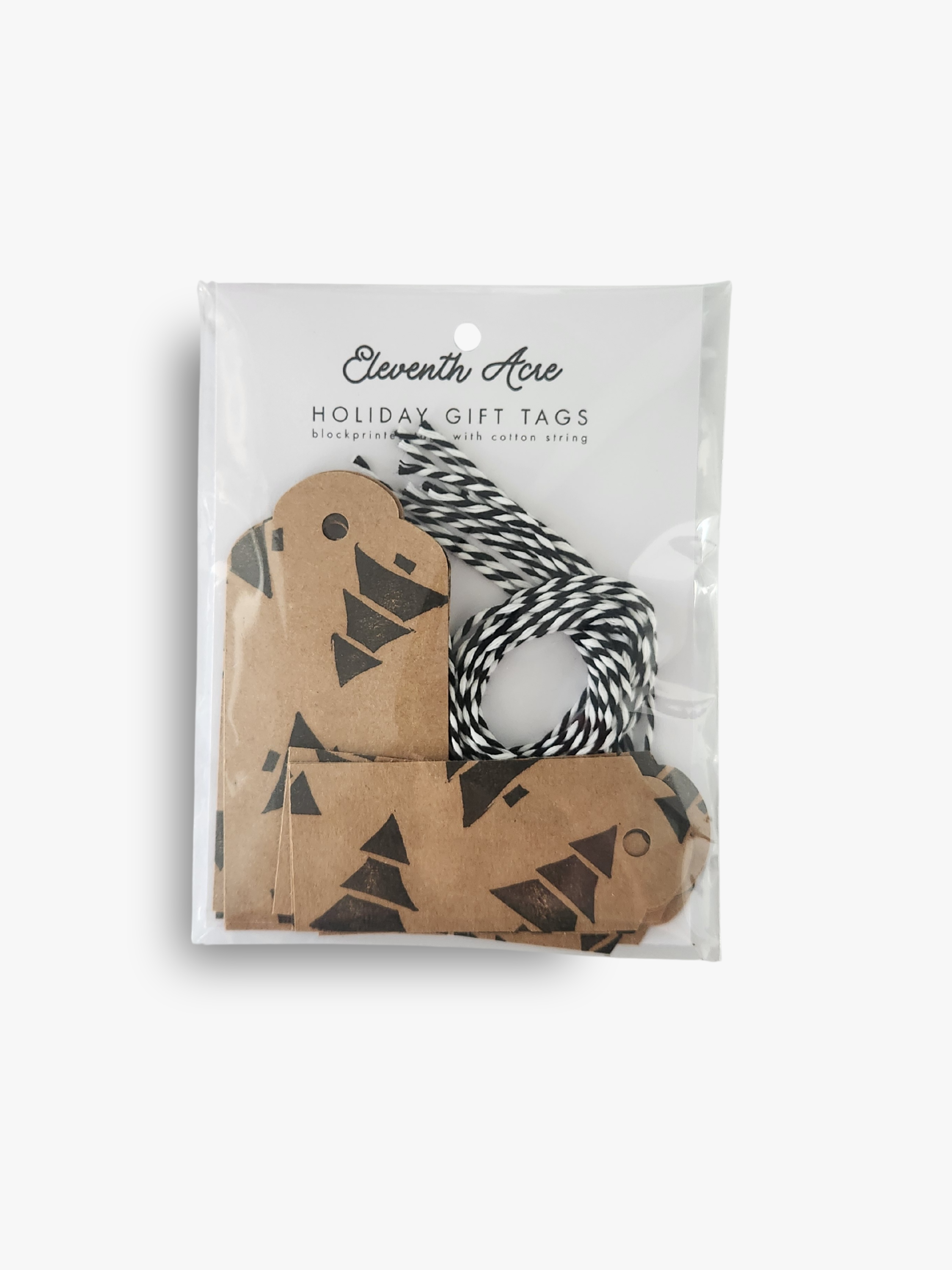 Christmas Tree Gift Tags - Black