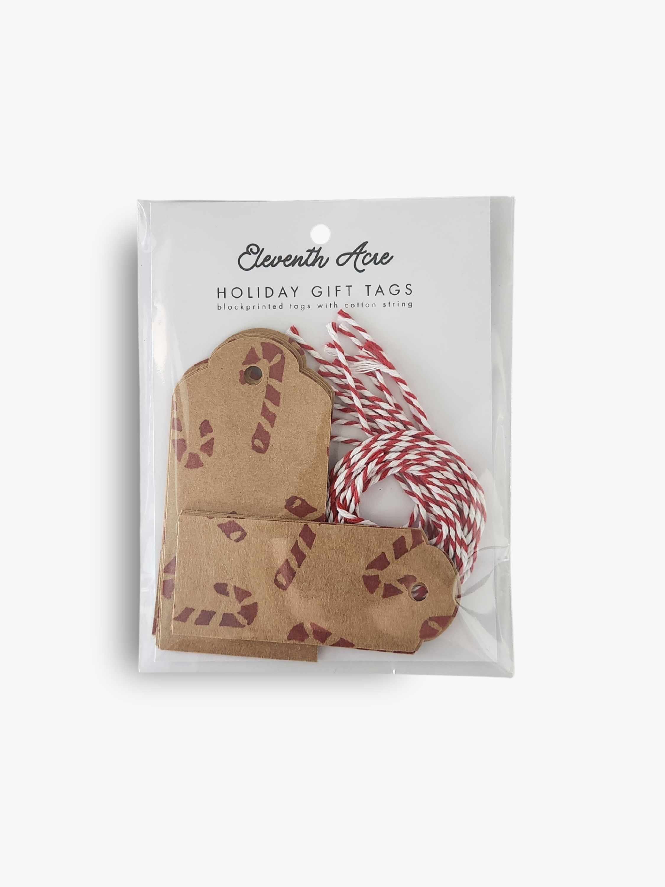 Candy Cane Gift Tags - Kraft