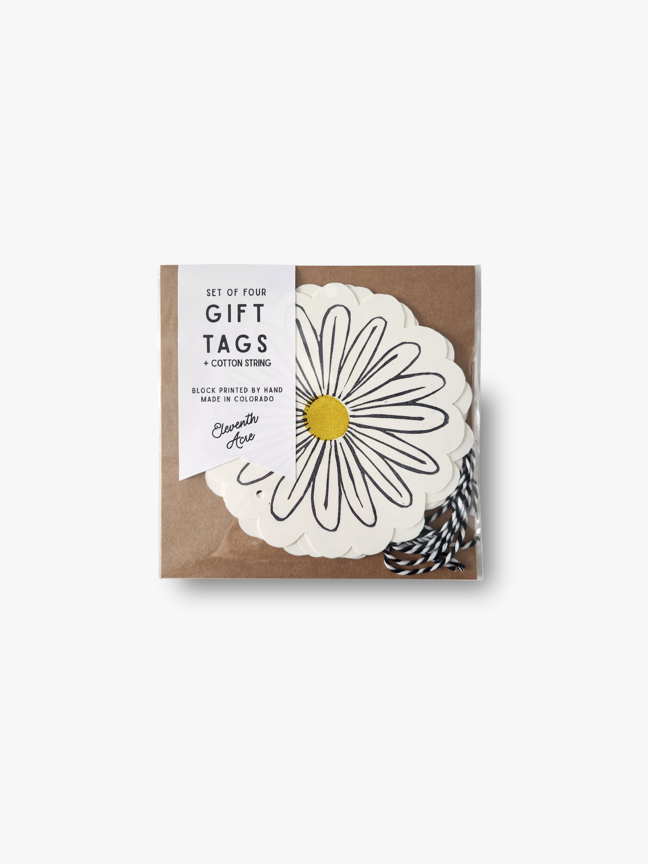 Handprinted Daisy Gift Tags