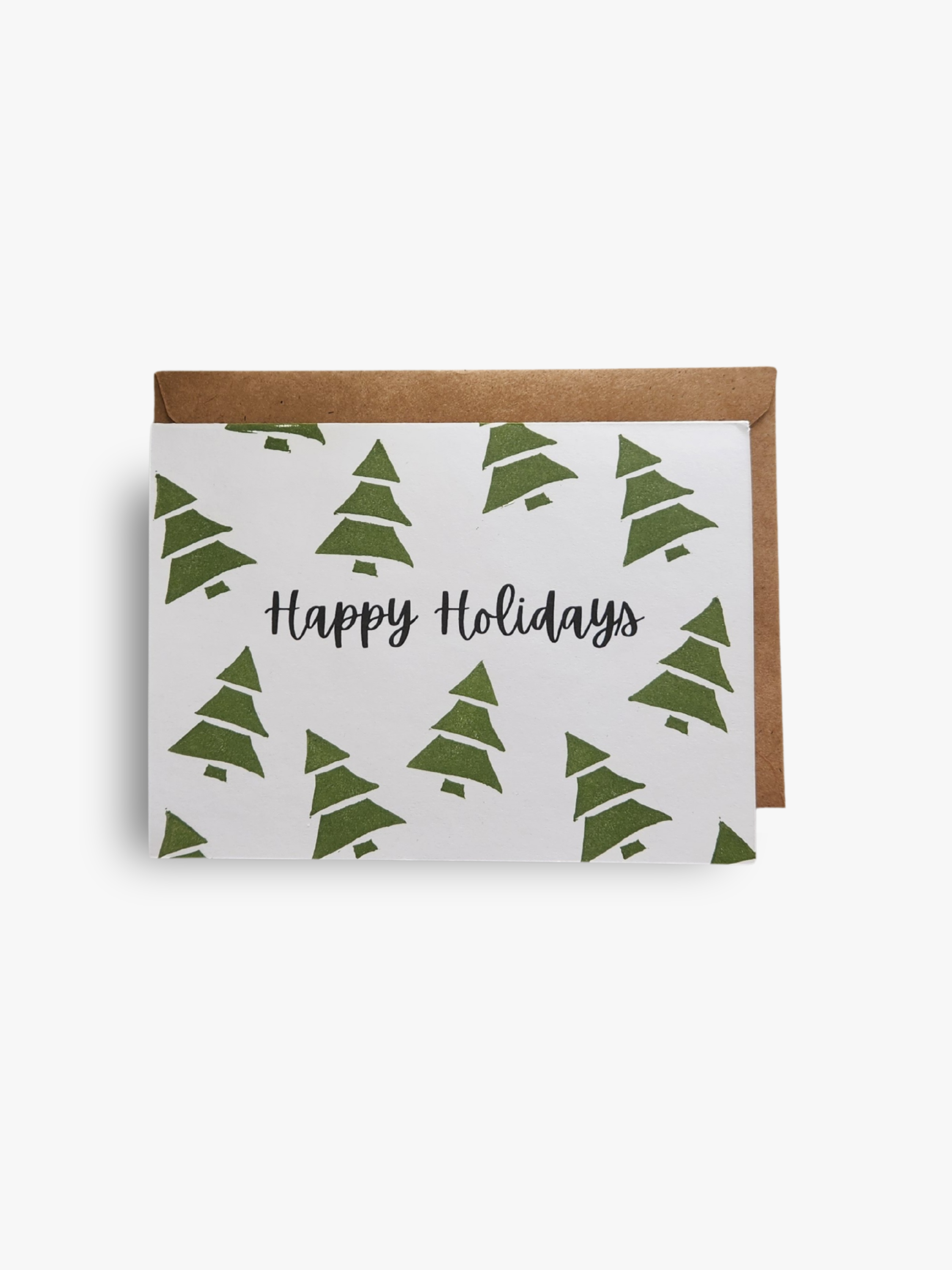 Green Christmas Tree Holiday Card