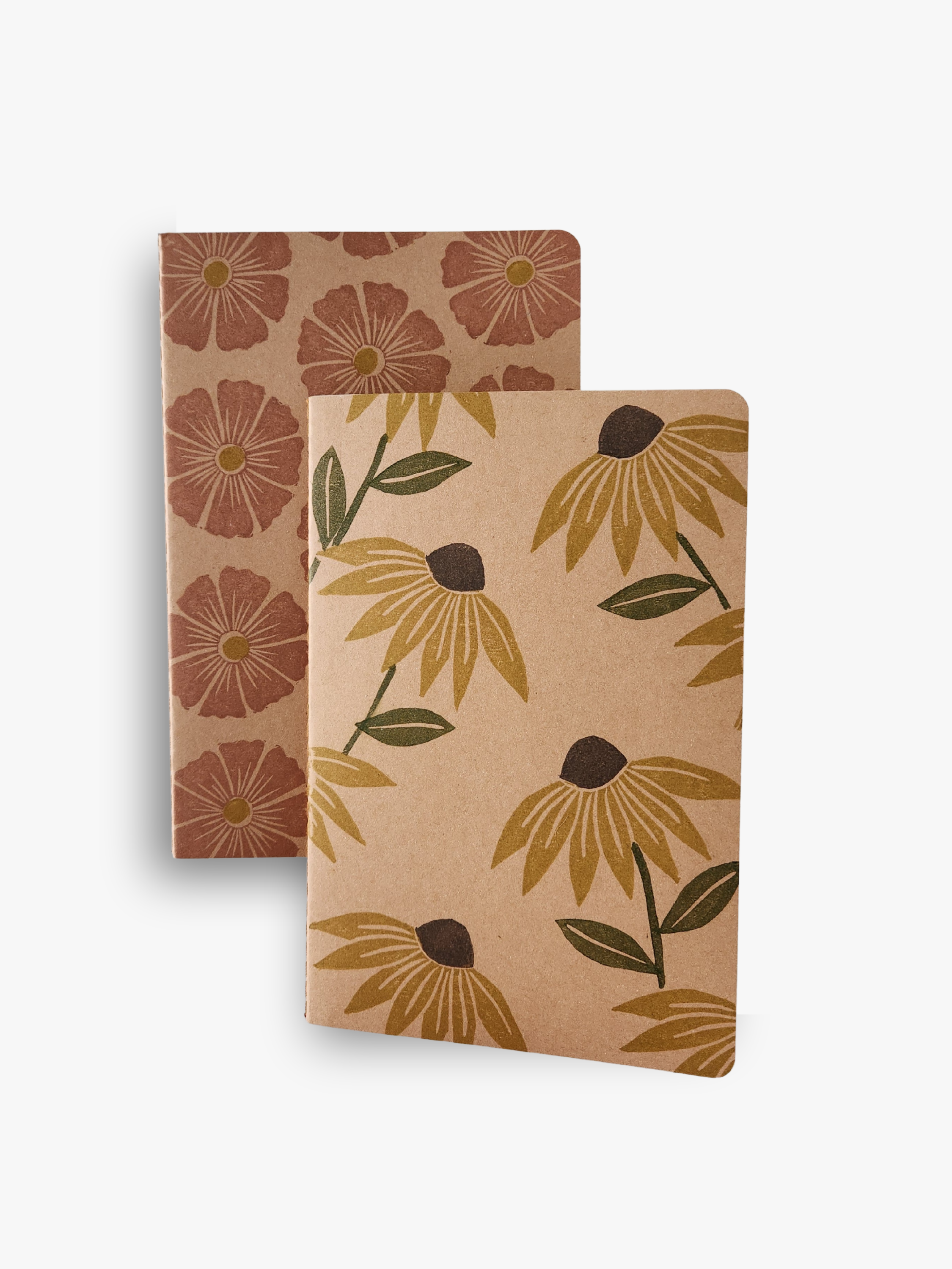 Yellow and Pink Floral Notebook Set