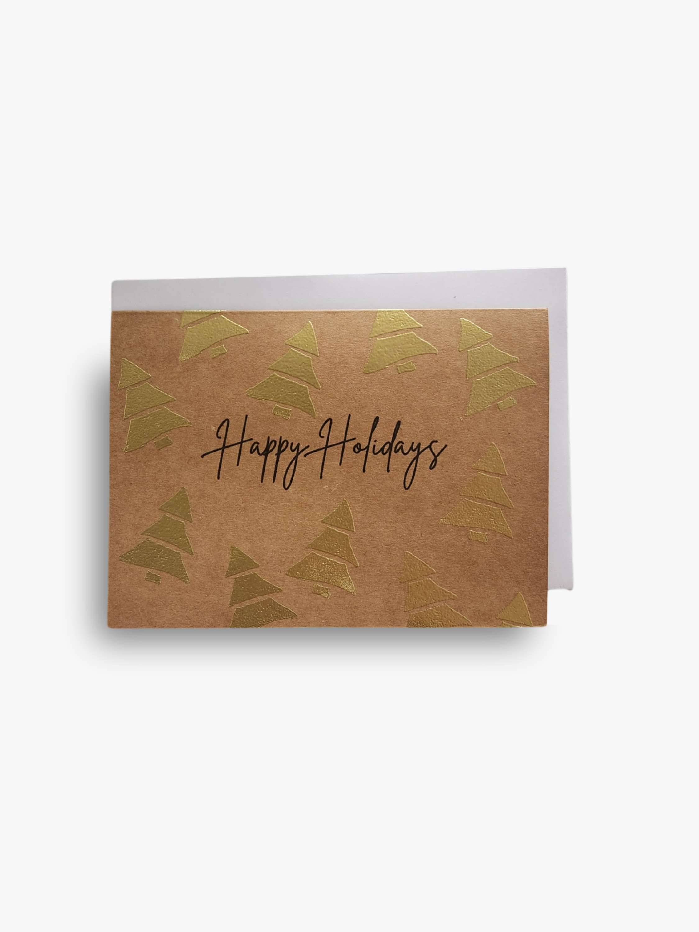 Gold Trees Holiday Card