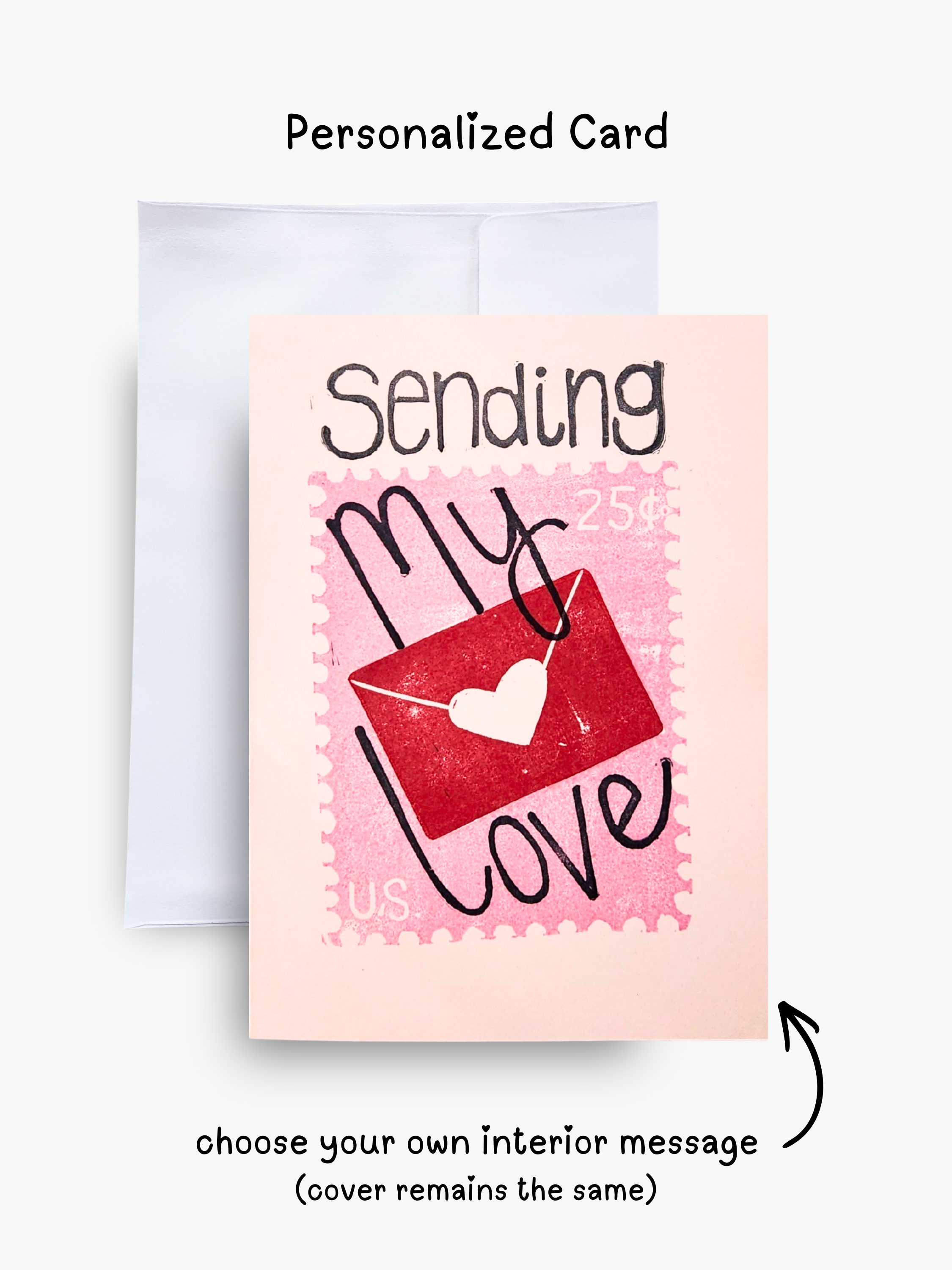 Sending My Love Card - Customizable Interior