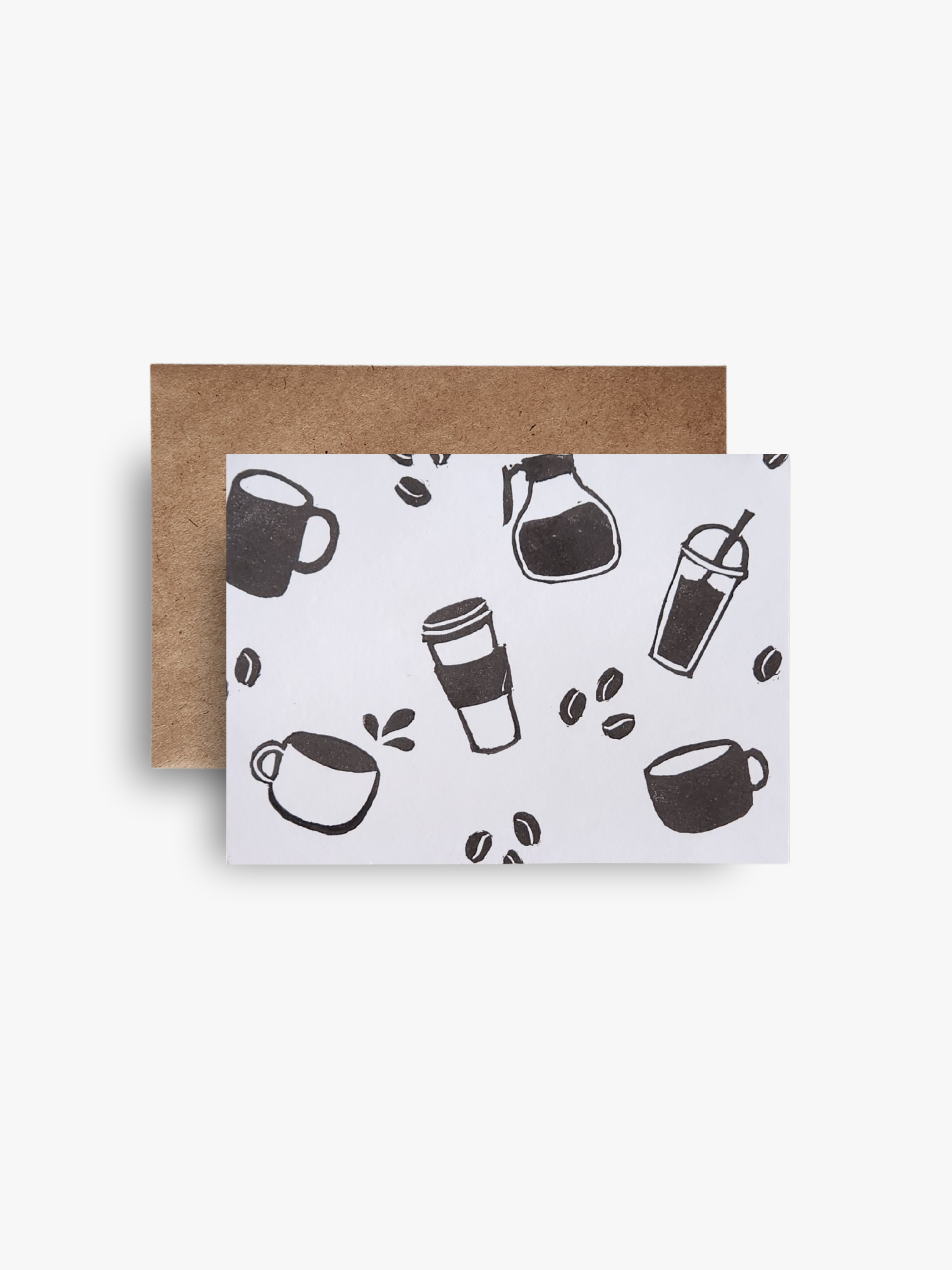 Coffee Cups and Beans Card