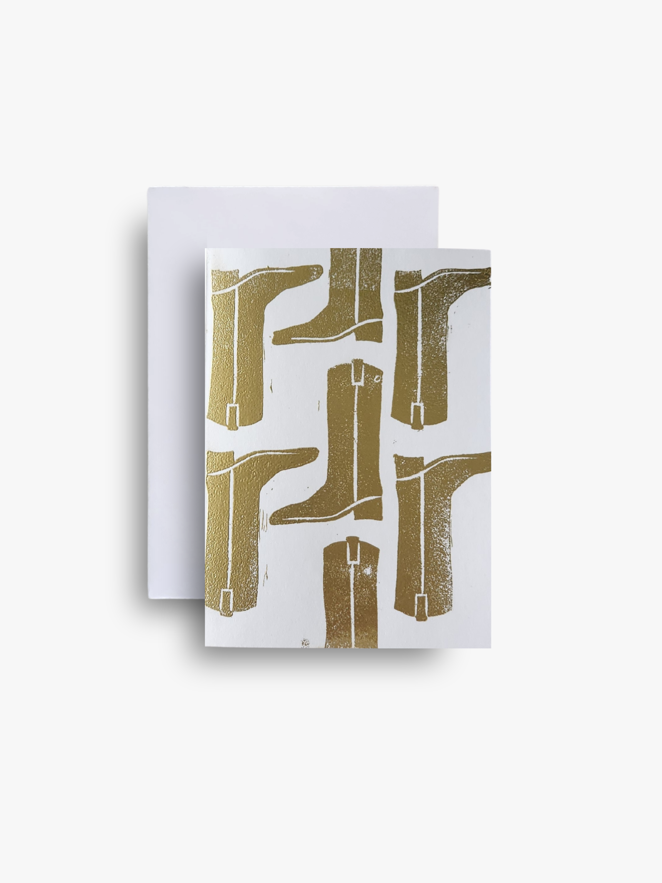 Gold Cowboy Boots Card