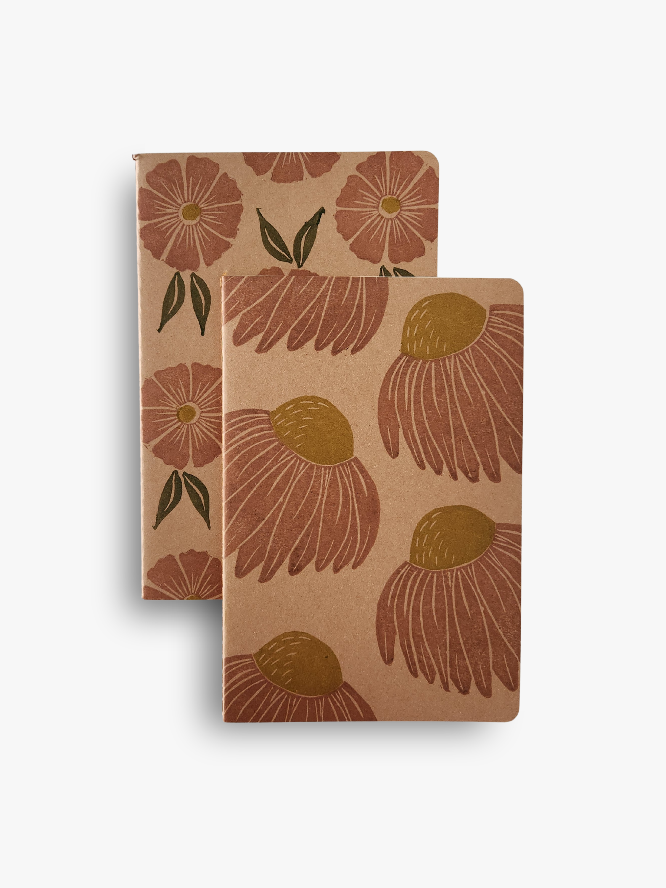 Pink Echinacea and Pink Flowers Notebook Set