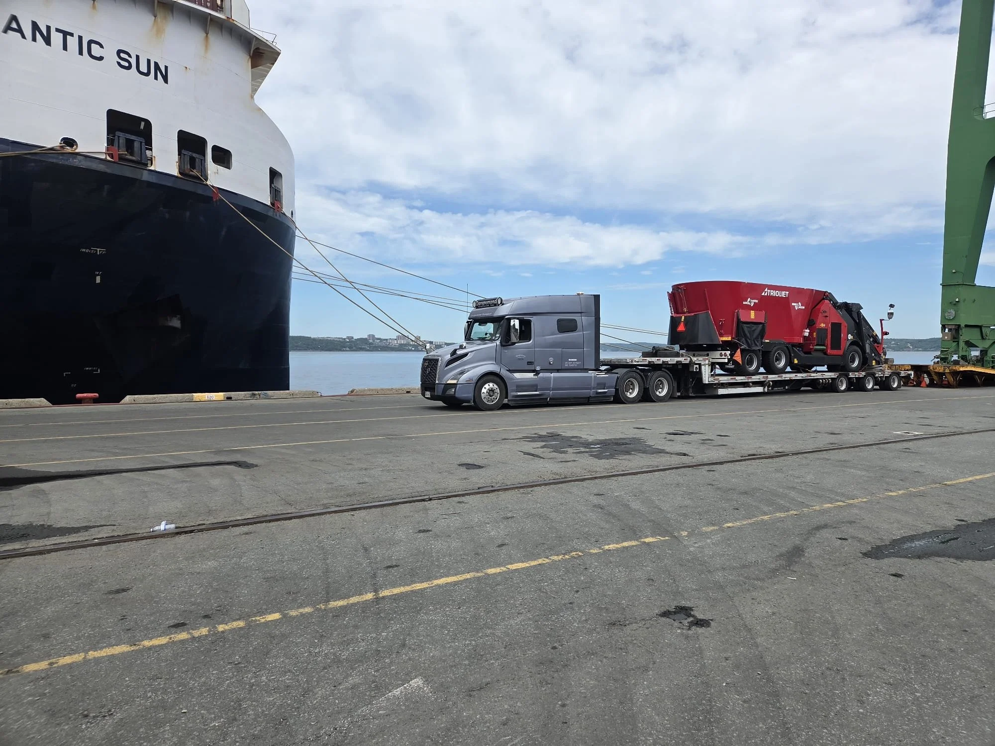 Time sensitive freight for Ag in Motion being taken directly off the Atlantic Sun