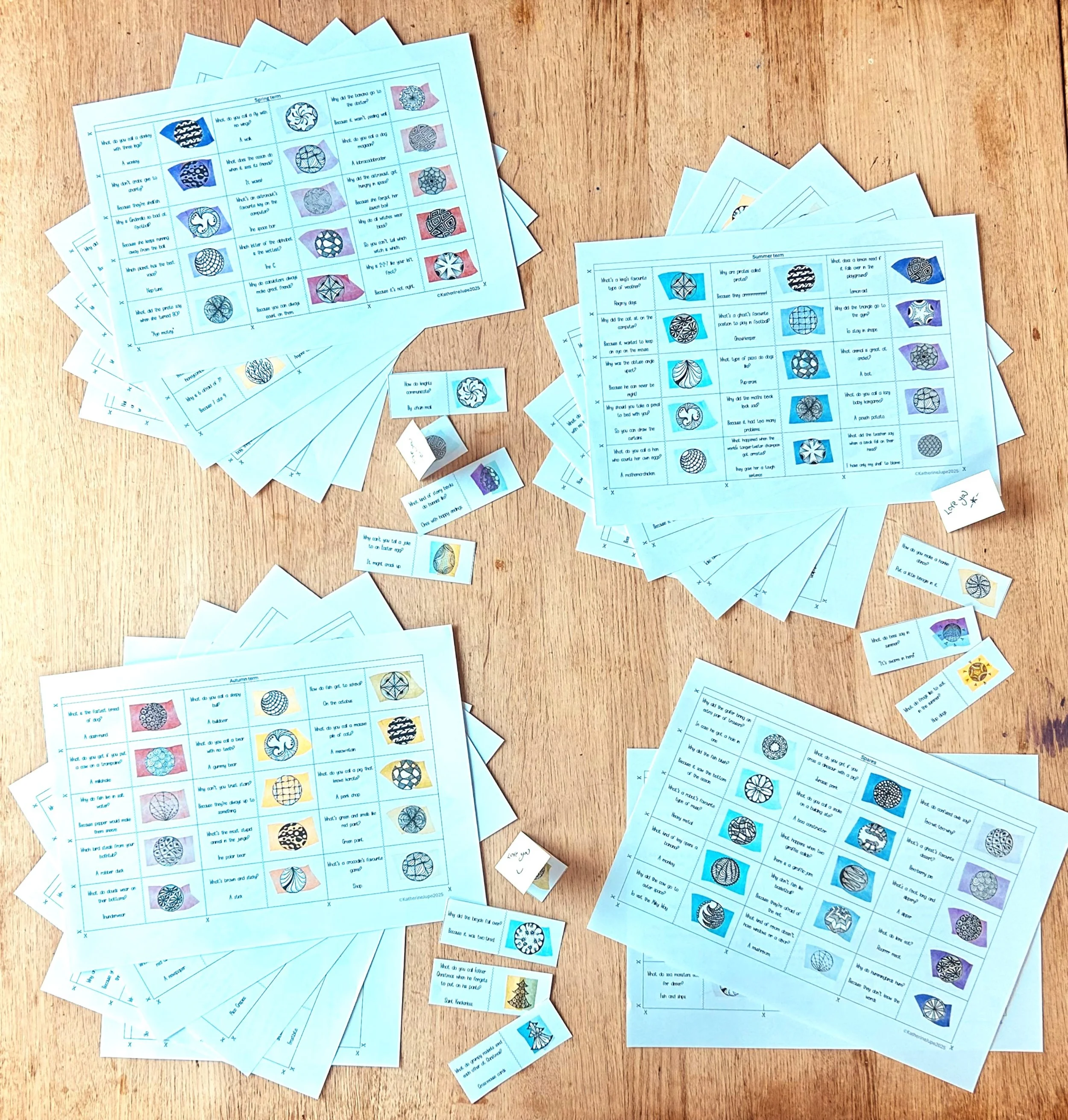 Lunchtime Love Jokes edition - printable