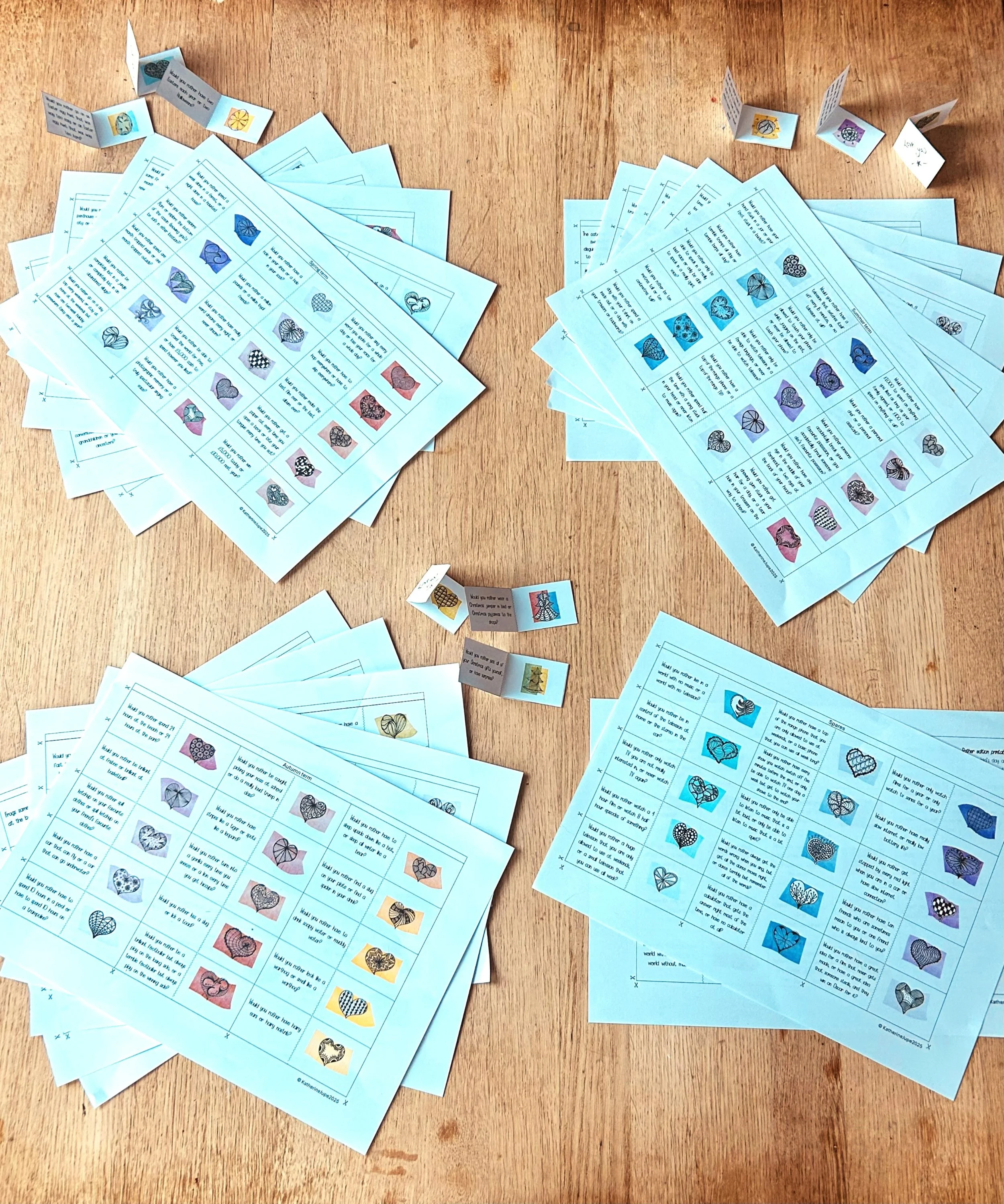 Lunchtime Love Would You Rather edition - printable