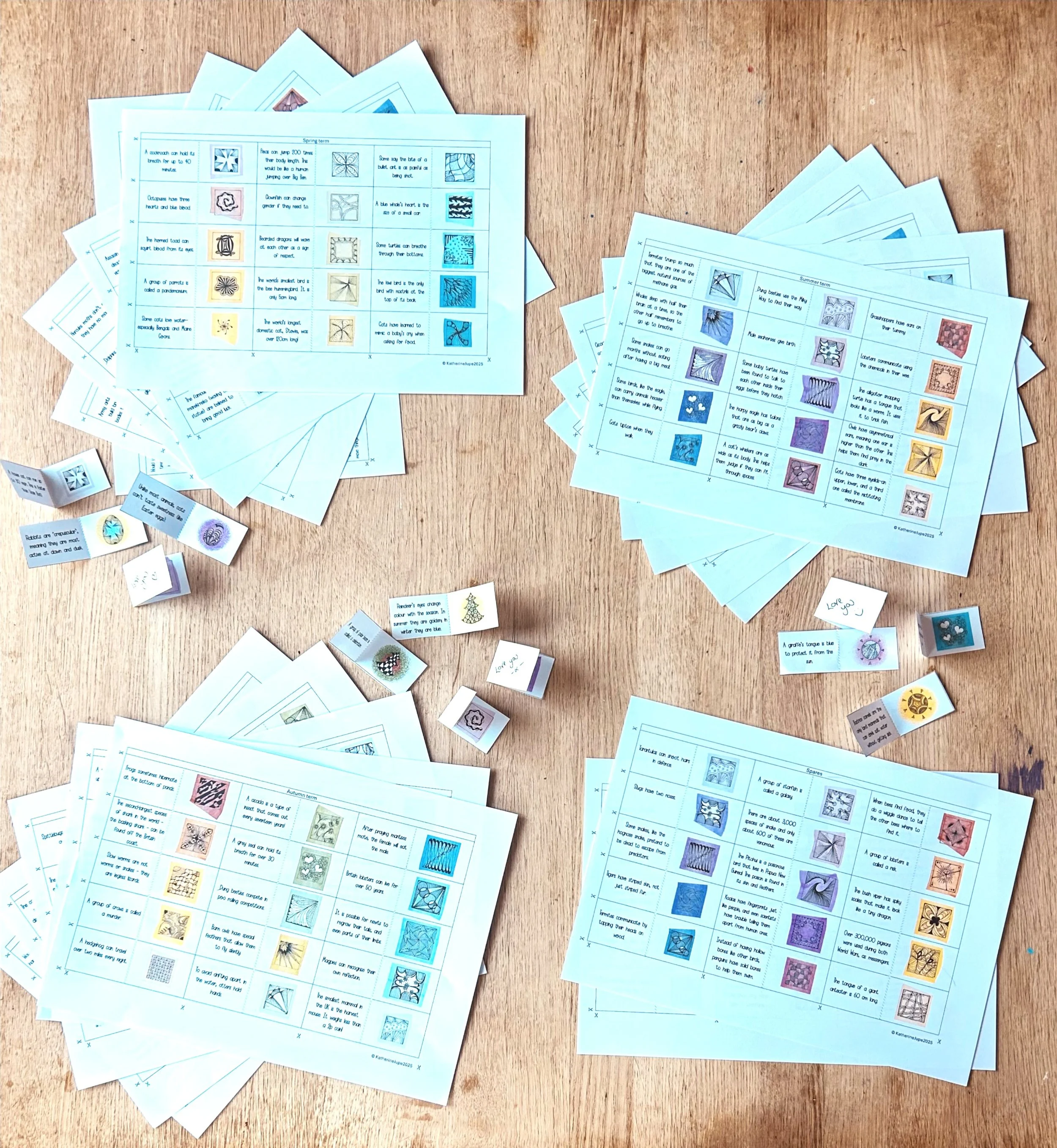 Lunchtime Love Animal Facts edition - printable