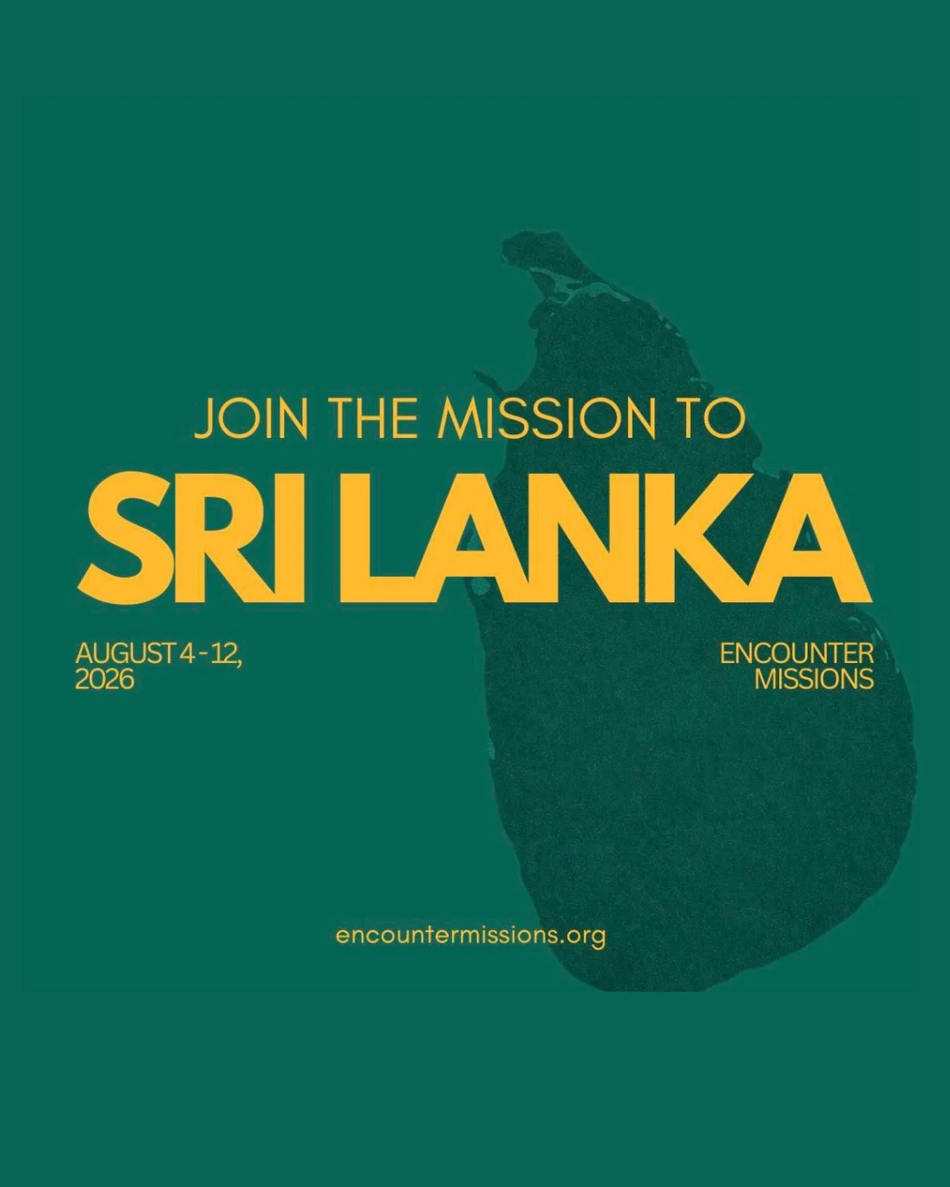 📣Encounter School of Ministry Alumni and Year 2 Students: 

Be a part of releasing the transforming power of the Holy Spirit upon Catholic parishes and schools across the island nation of Sri Lanka!

&laquo;&nbsp;Whom shall I send? Who will go?&nbsp