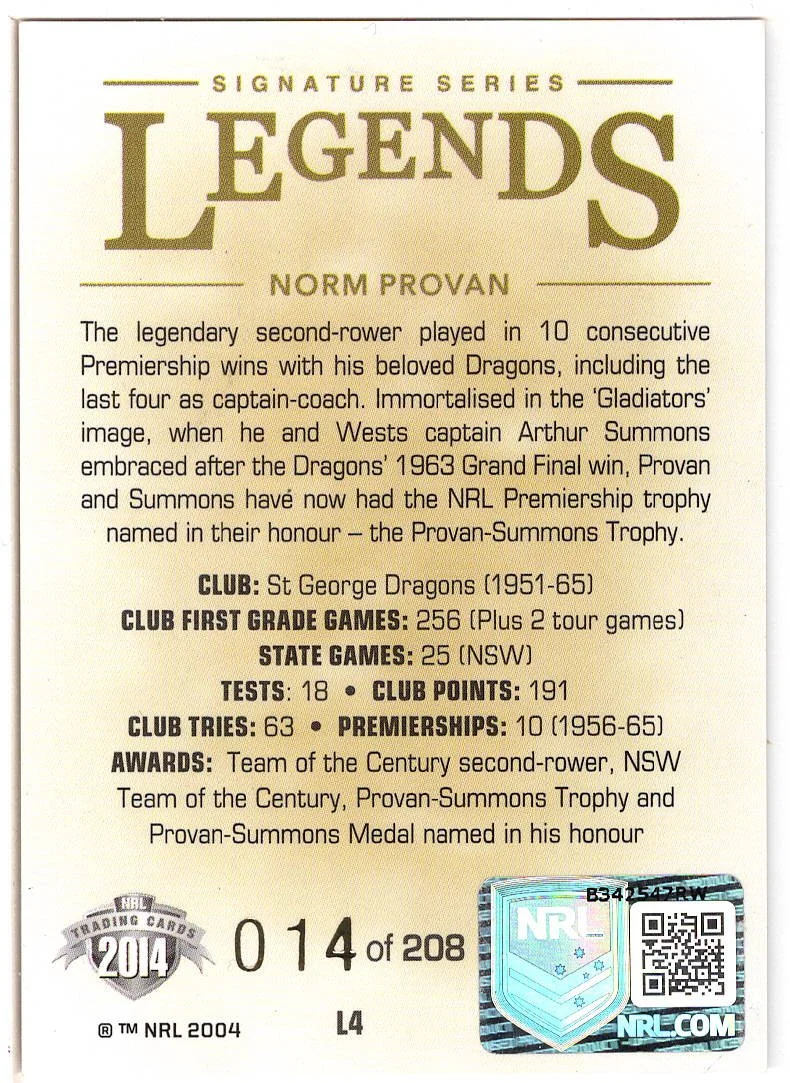 2014 NRL Traders Norm Provan 14_208 Back.jpeg