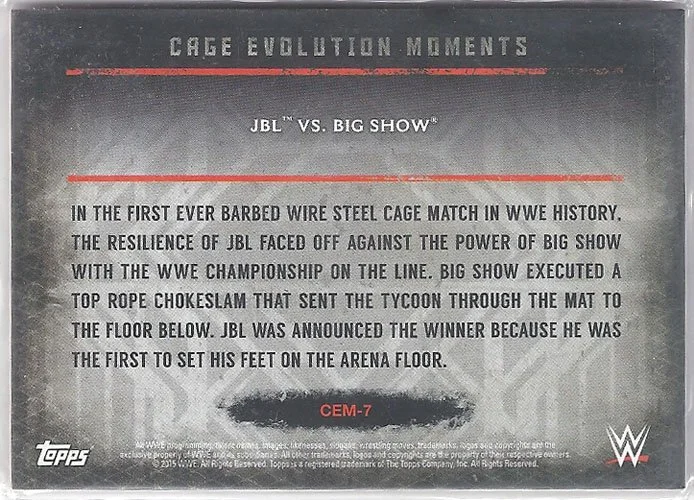 WWE2015UCEMRP7b_2015_topps_wwe_undisputed_cage_evloution_moments_red_parallel_jbl_big_show_CEM7.jpg
