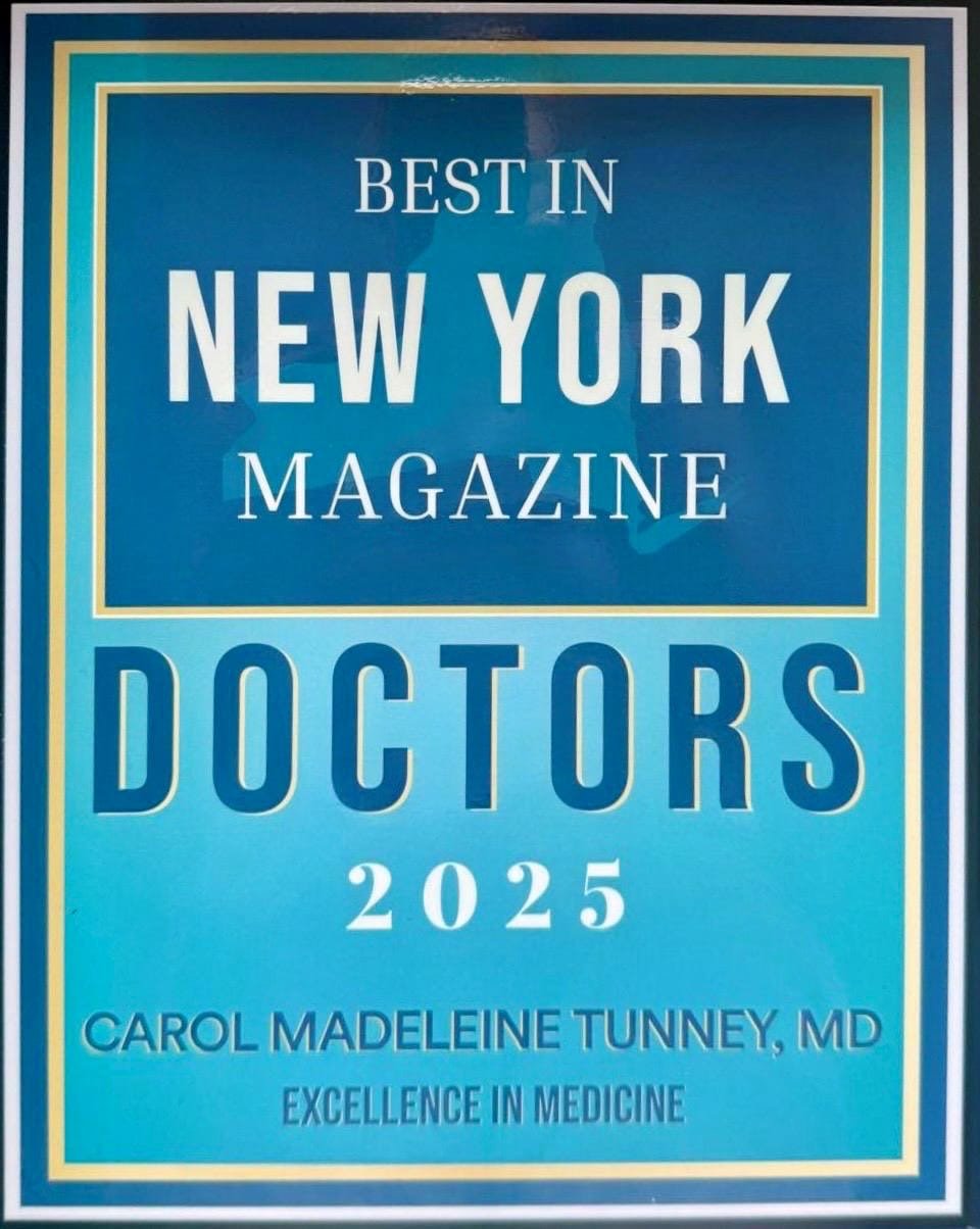New York Magazine Best Doctors 2025 badge for Dr. Carol Tunney