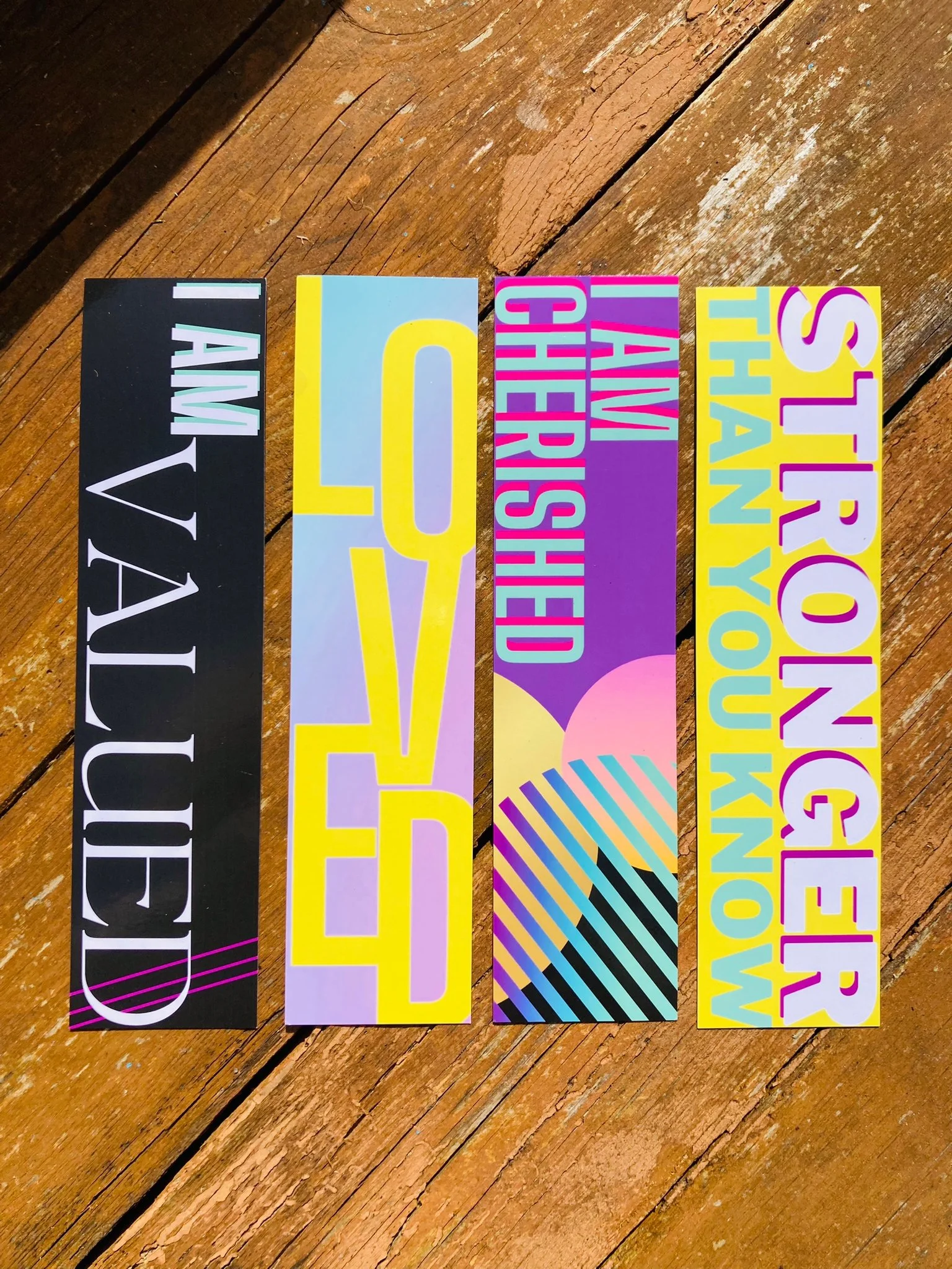 Bold, Illustrated Bookmark – Designed for market stalls and online orders. A joyful reminder to keep your place and your peace.