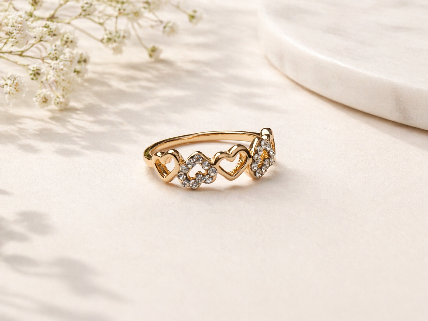 Golden Heart Ring