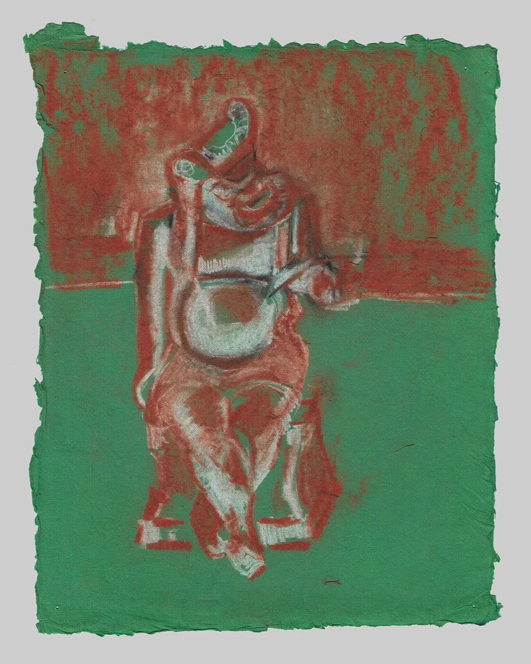 Richard Moss, Roman figure 1st century, 2025, Charcoal and chalk on paper, 8.3 x 11.7 inches