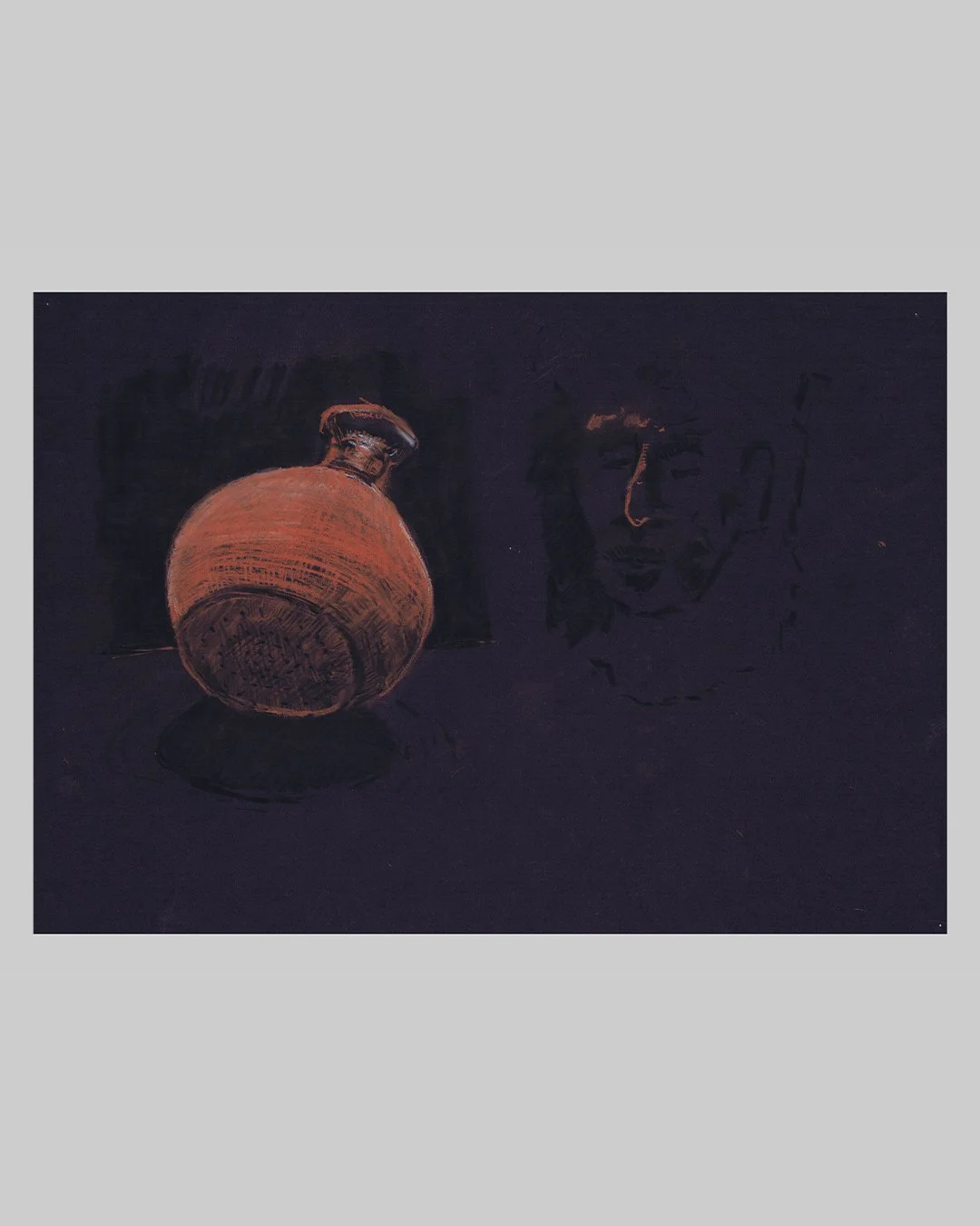 Richard Moss, Watering can & head, 2025, Charcoal and chalk on paper,
16.5 x 11.7 inches