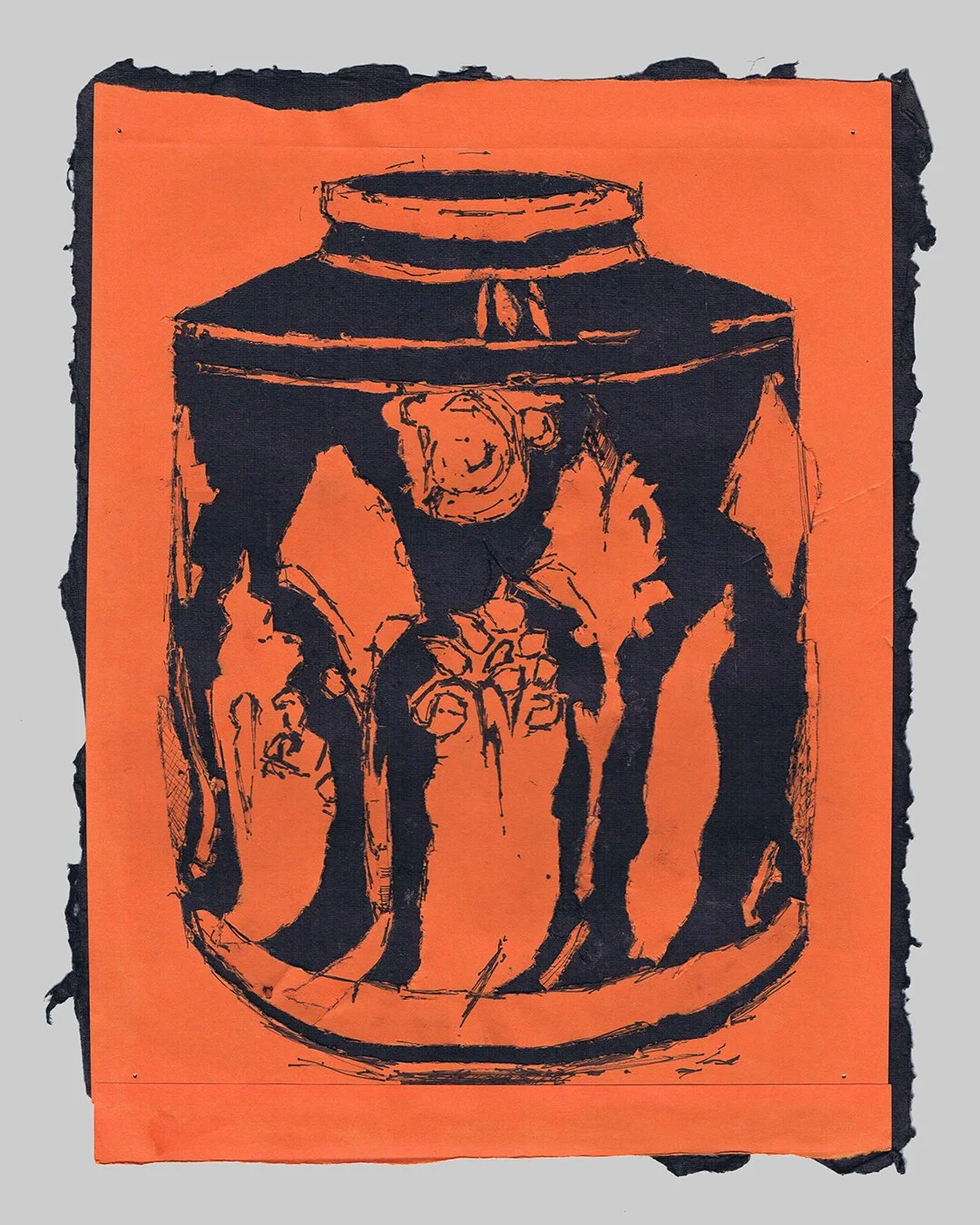 Richard Moss, Islamic Vase III, 2025, Pen, glue on paper, 8.3 x 11.7 inches