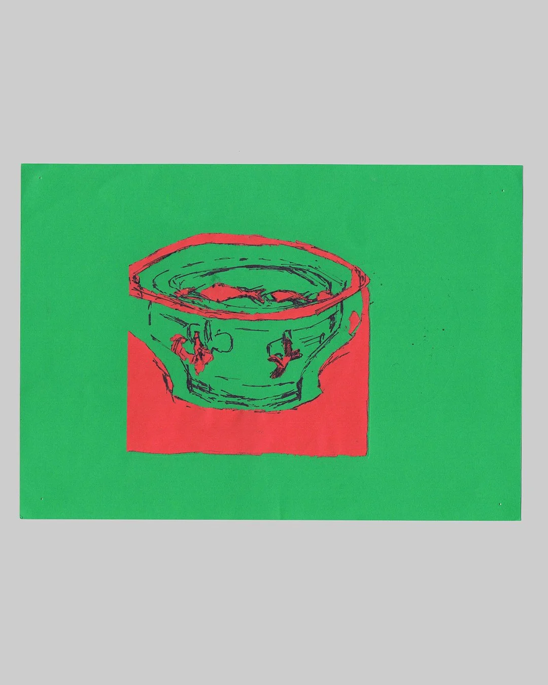 Richard Moss, Islamic Vase II, 2025, Pen, glue on paper, 8.3 x 11.7 inches