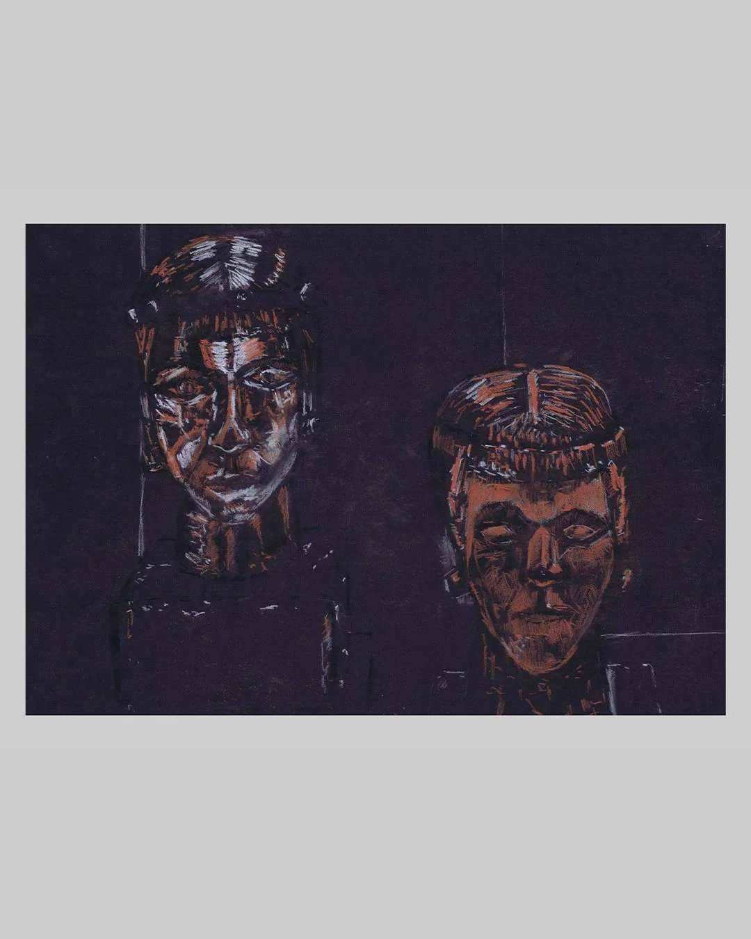 Richard Moss, Reliquary head of St. Eustace
1180-1200, 2025, Charcoal and chalk on paper, 16.5 x 11.7 inches