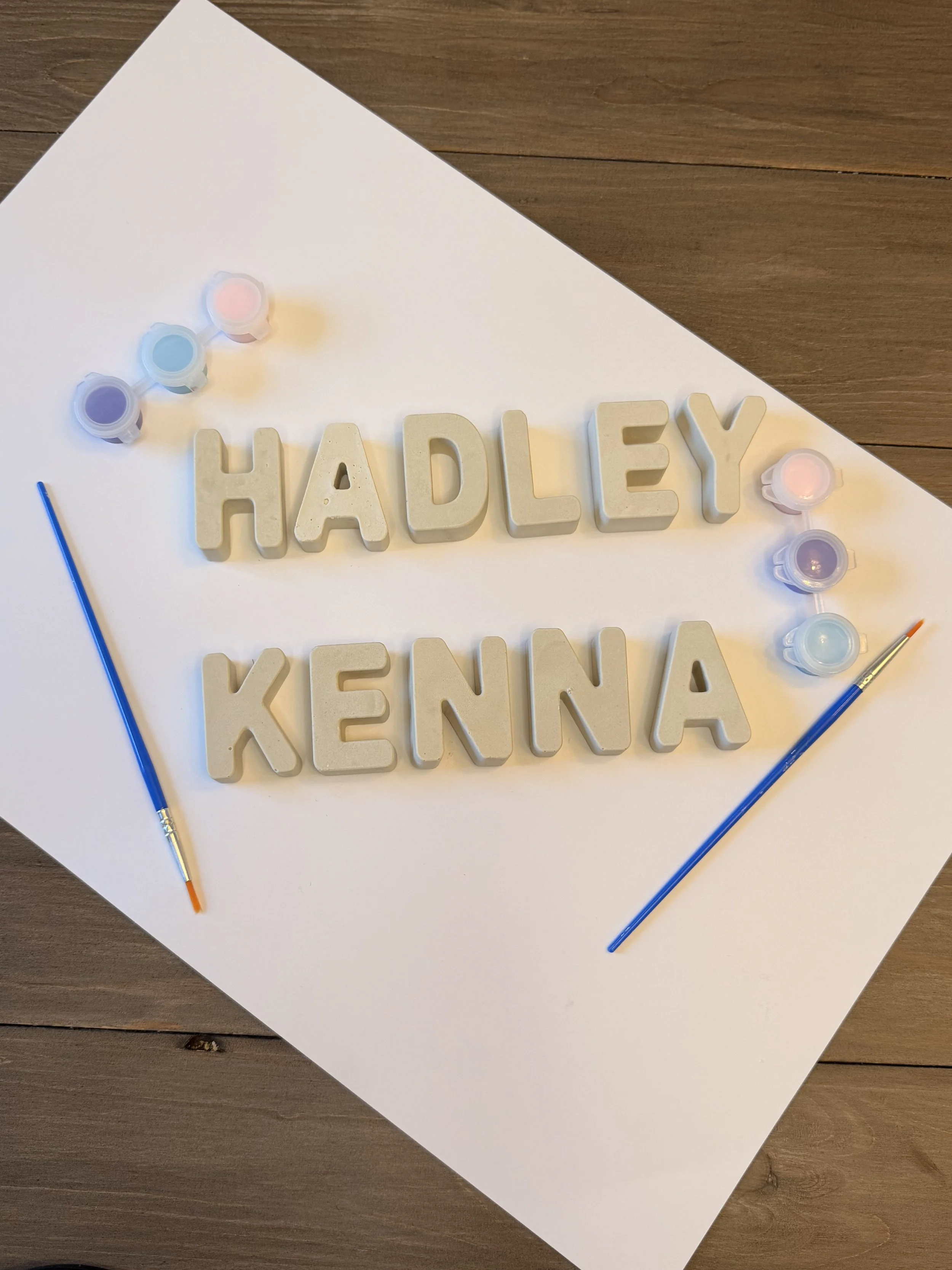 Personalized Name & Initial Plaster Paint Kit