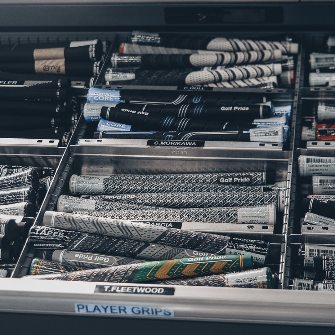 Draw of players golf grips from Tour Truck Golf