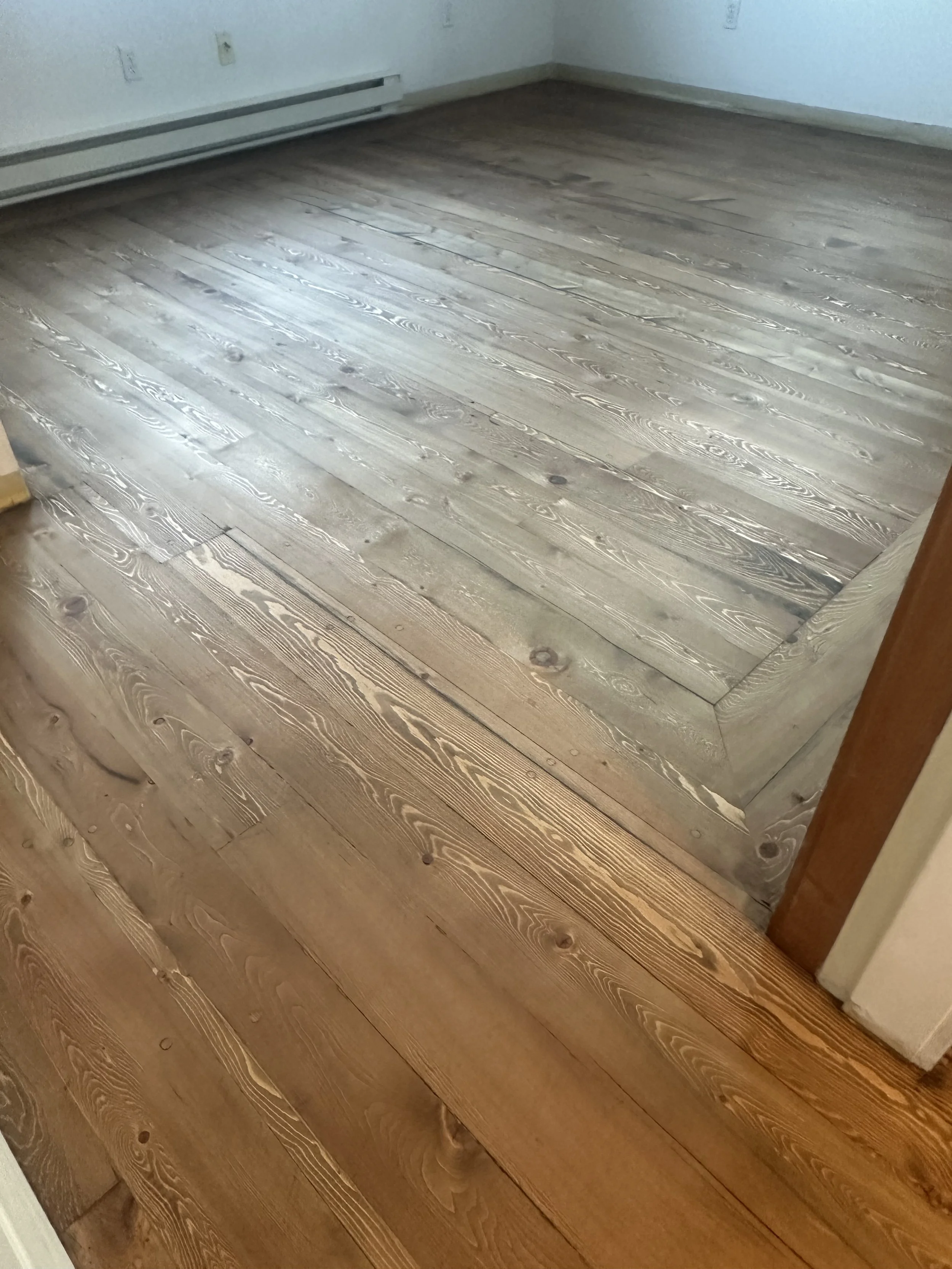 An amazing turn around for an old fir floor.