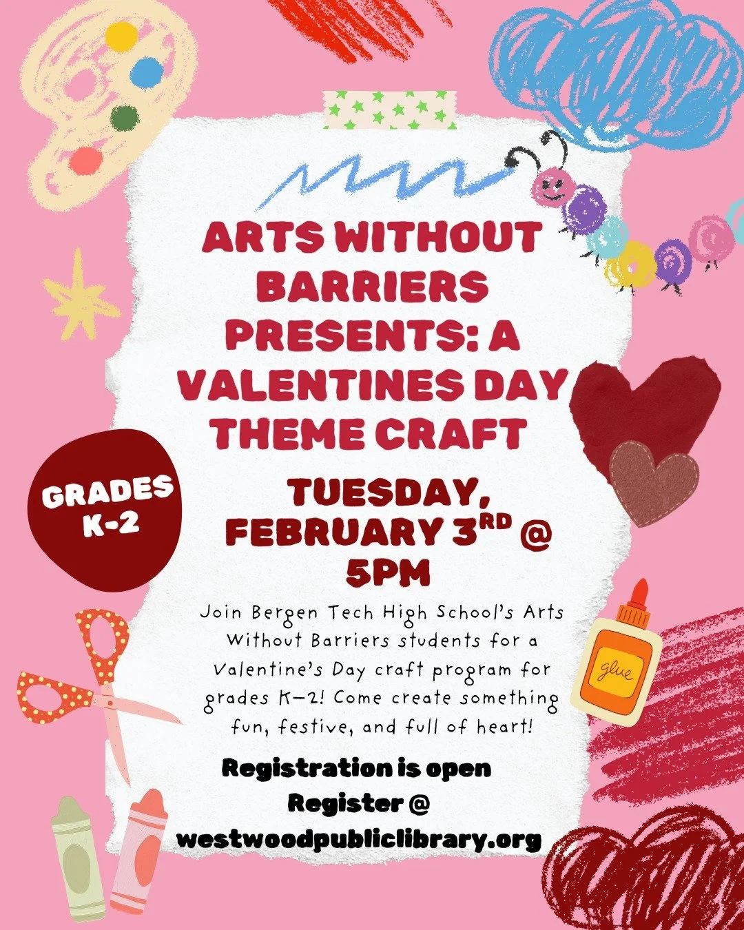 New children&rsquo;s programs are coming up in February! ❤️ Check them out and register on our website today!