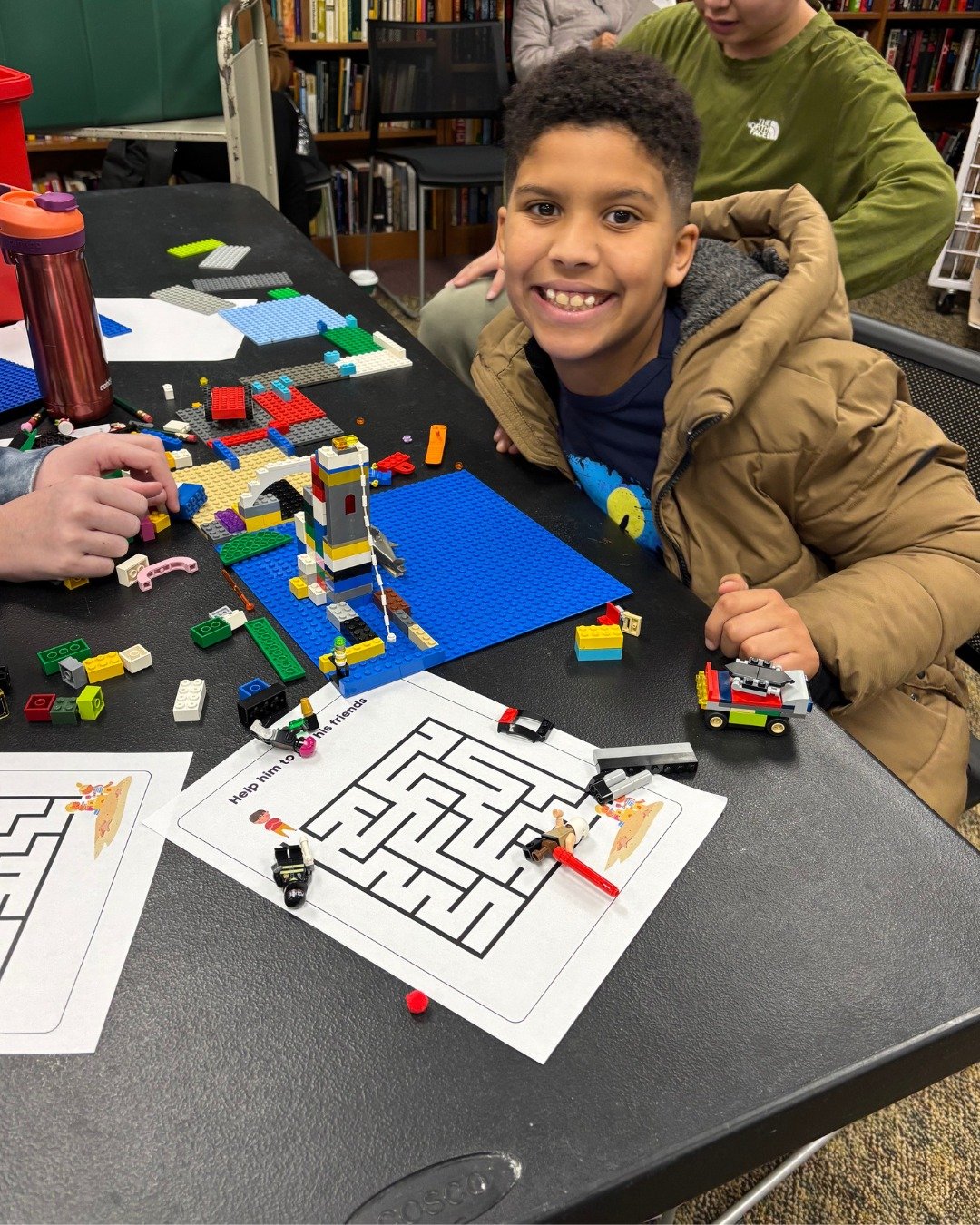 Little engineers in action! Kids designed, built, and tested their own LEGO mazes and their creativity was off the charts!