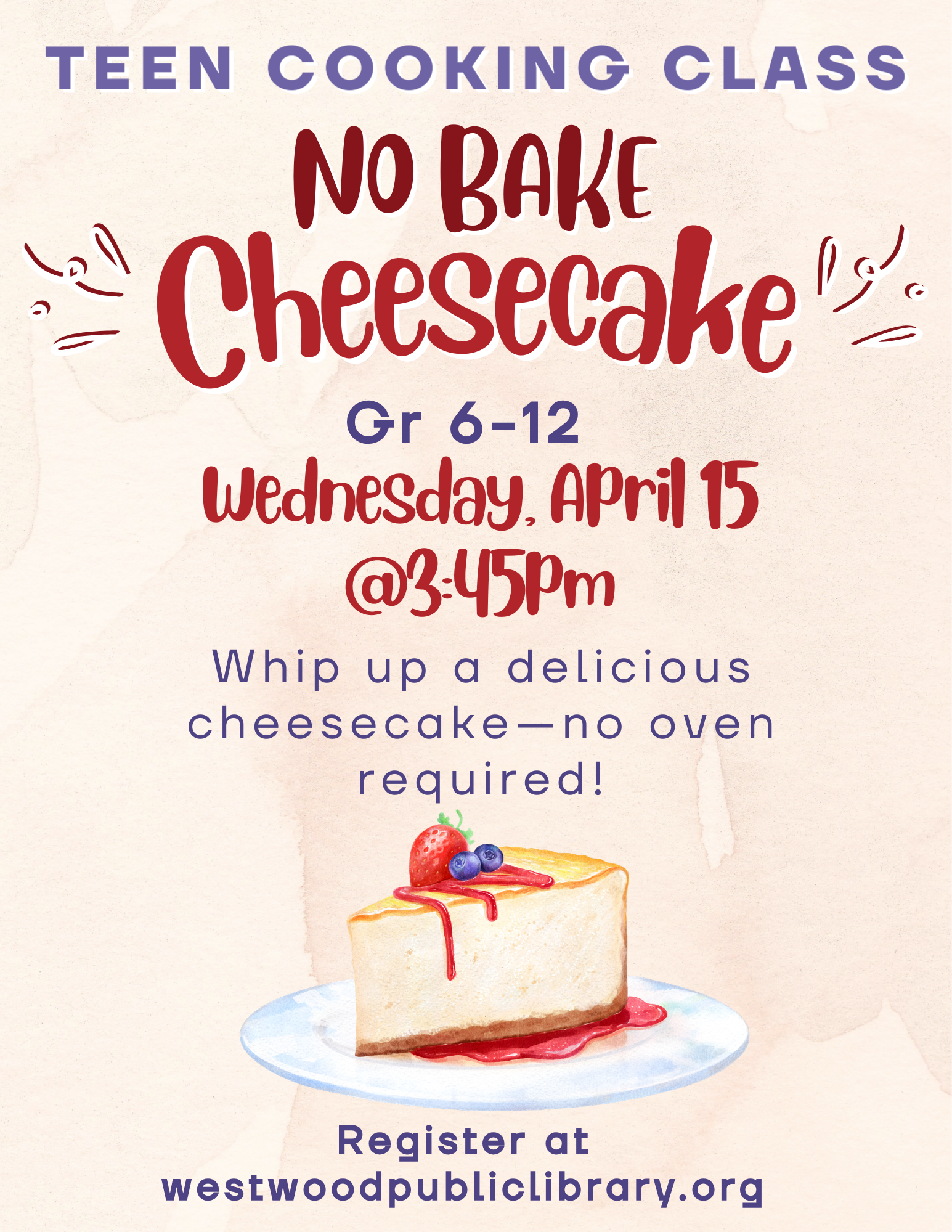 Teen No Bake Cheesecake