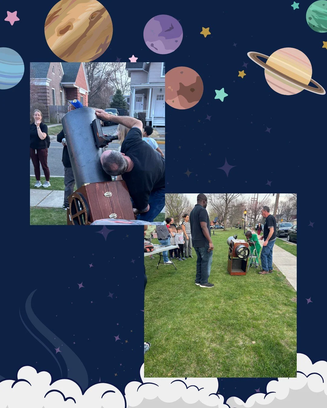 ⏩️ Swipe to see a couple of our recent science programs we had here at the library!⏩️ 

Thank you to everyone who joined us for Telescope Night, and a special thanks to Pearl Observatory! 🔭
We explored the night sky and viewed Saturn, Jupiter, and t