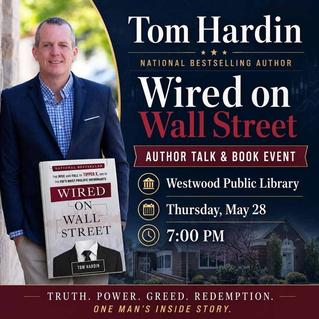Westwood resident and national bestselling author of Wired on Wall Street, Tom Hardin, will share his riveting story and the lessons he has learned at a special local book event at the Westwood Library.

📅 Thursday, May 28
🕖️ 7:00pm

Register at we