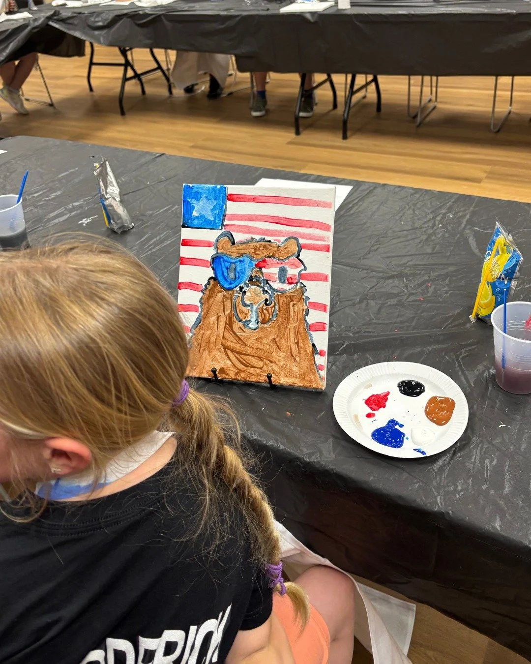 Our artists brought the red, white, and blue to life with these adorable capybara paintings!