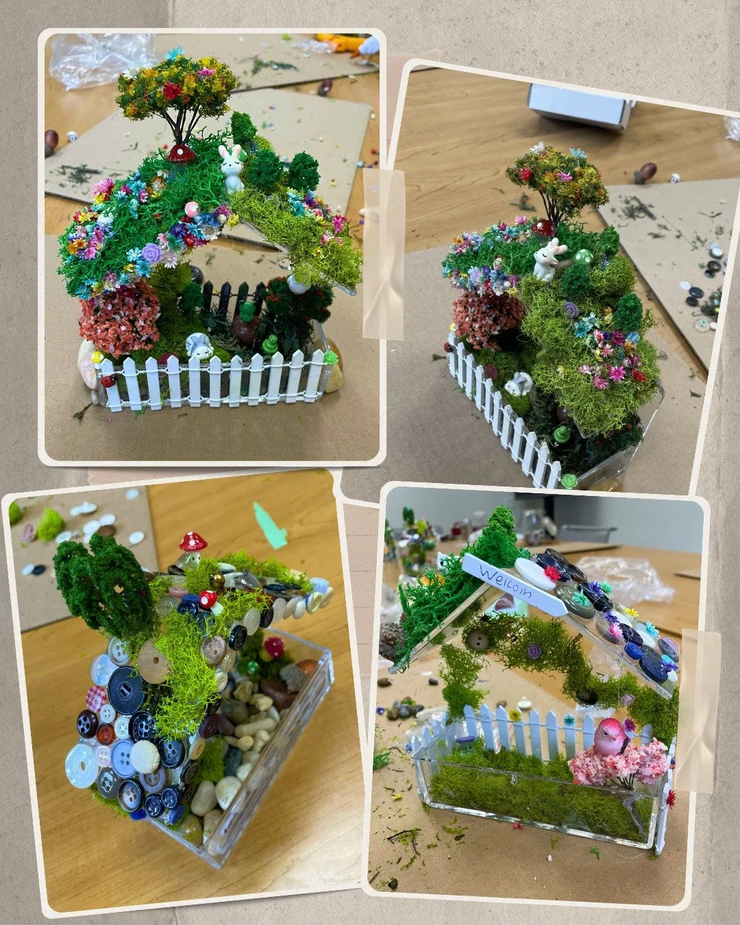 Check out the fairy gardens our teens crafted, we're so impressed with their creativity! 🍄 🌿