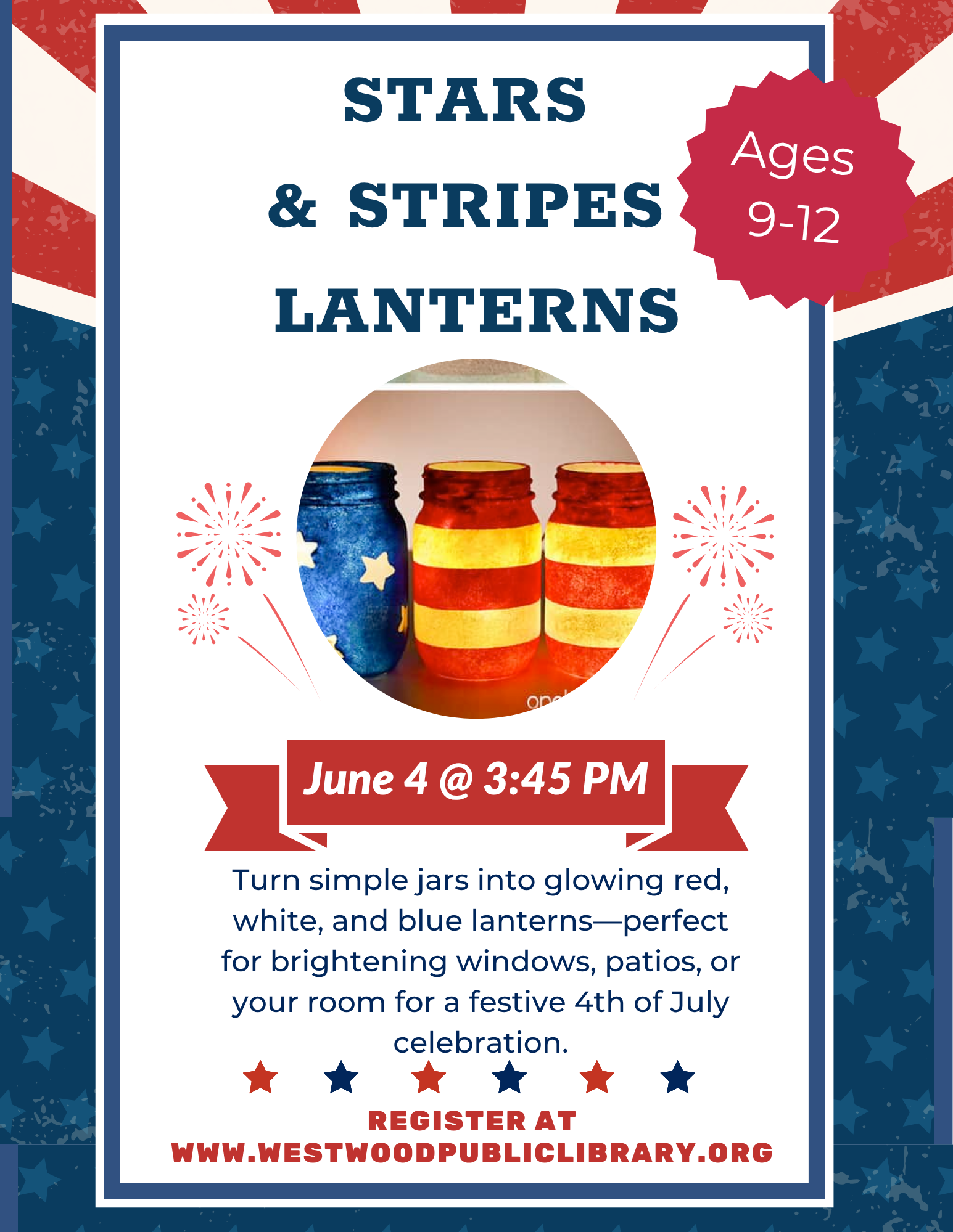 Stars and stripes lanterns