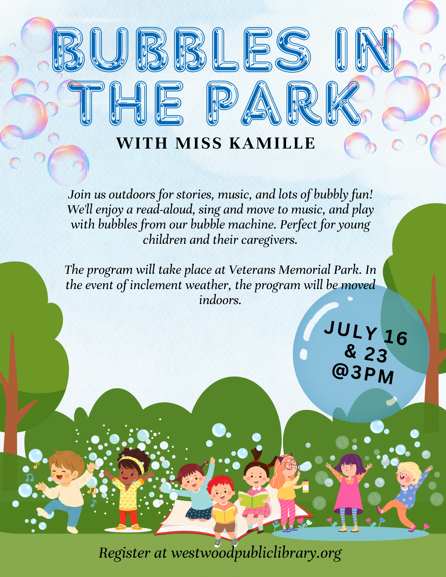bubbles in the park