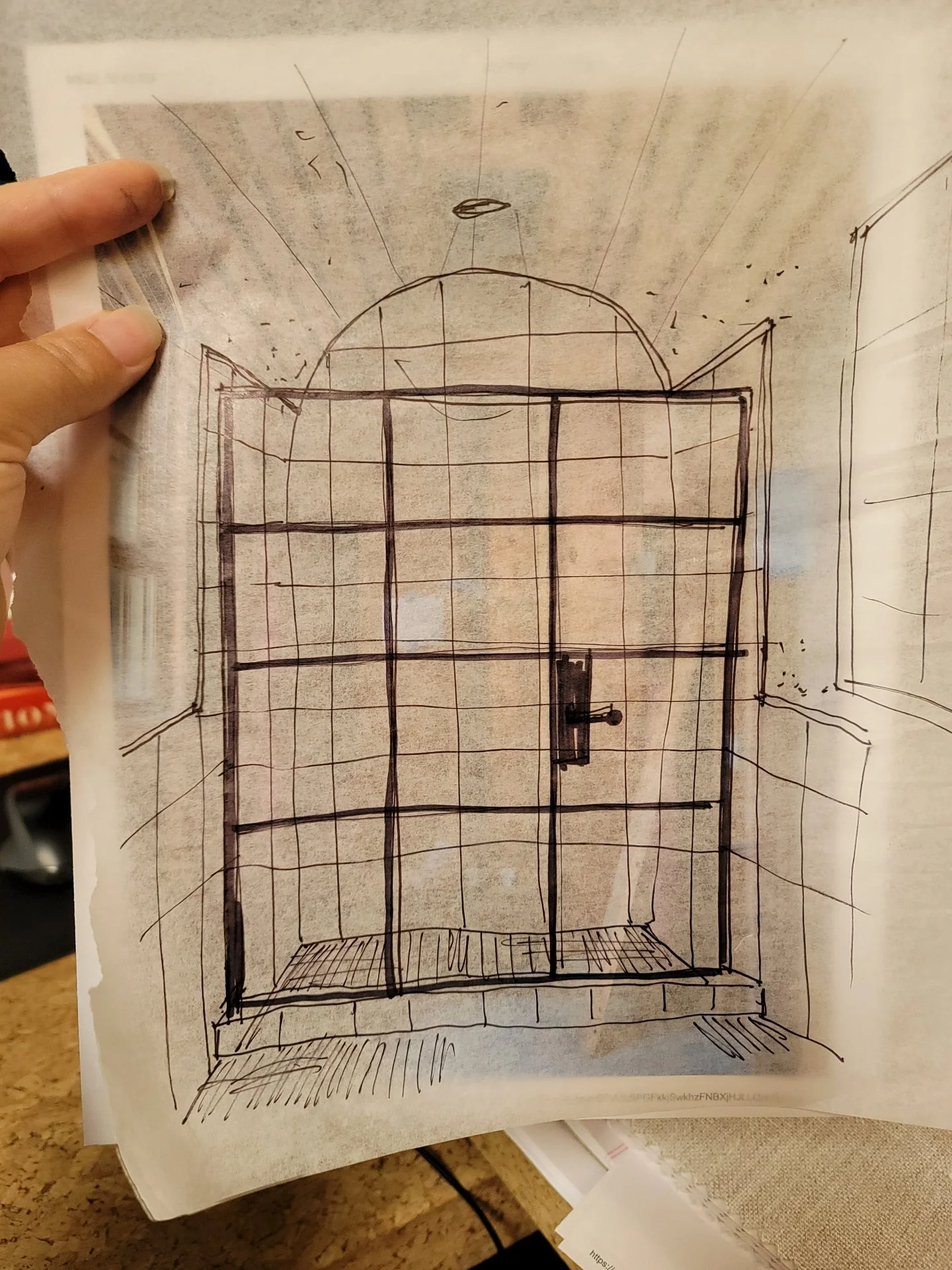 Mid construction - Sometimes you need to sketch it out.
#RiccioVidaurreDesign

Photo @RiccioVidaurre
Contractor @BuildRattigan

#bathroomdesign #vaultedceiling #tilelayout #interiordesign #interiorarchitecture #interiorsketch