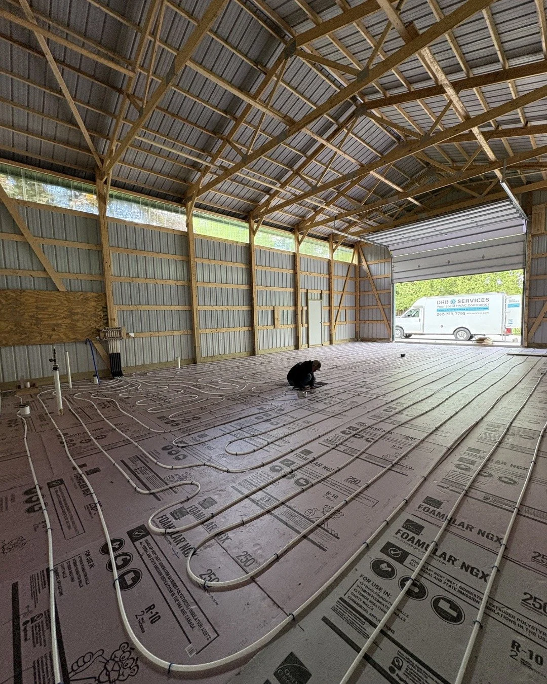 Exciting update! The shop officially has concrete! 🎉

Before the pour, Devin installed in-floor heat, and now the space is finally ready to be put to work. This is a huge milestone for us, and we&rsquo;re so excited to see everything coming together