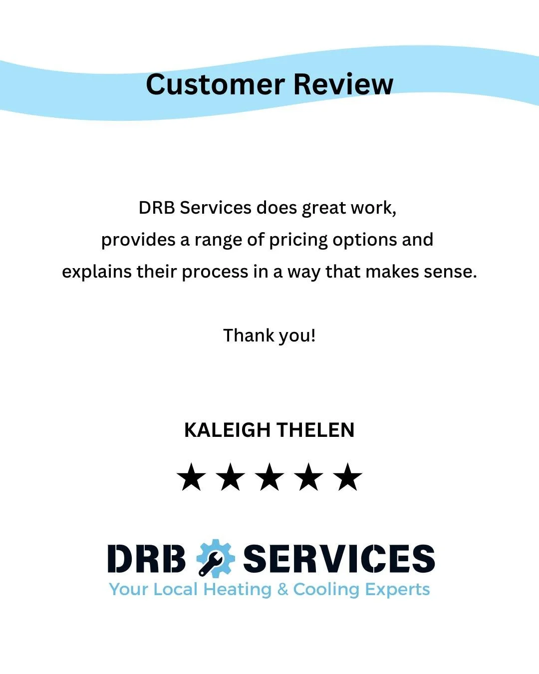 ⭐ Thank you, Kaleigh, for the wonderful review!

We always strive to be honest, upfront, and make the process as stress-free as possible for our customers. Thank you for trusting DRB Services, we truly appreciate your support! 💙
.
.
.
.
#SmallBusine