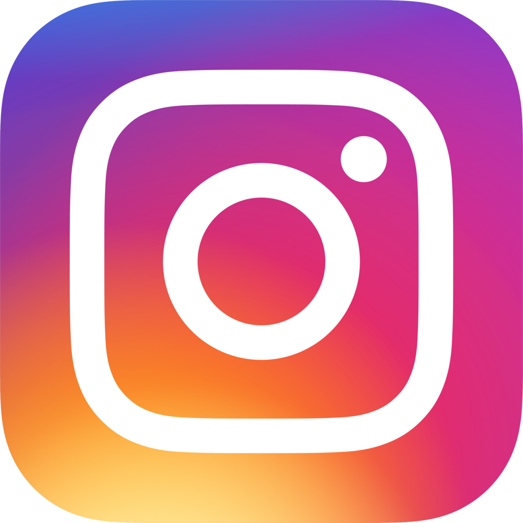 Instagram logo met een kleurrijke gradient achtergrond