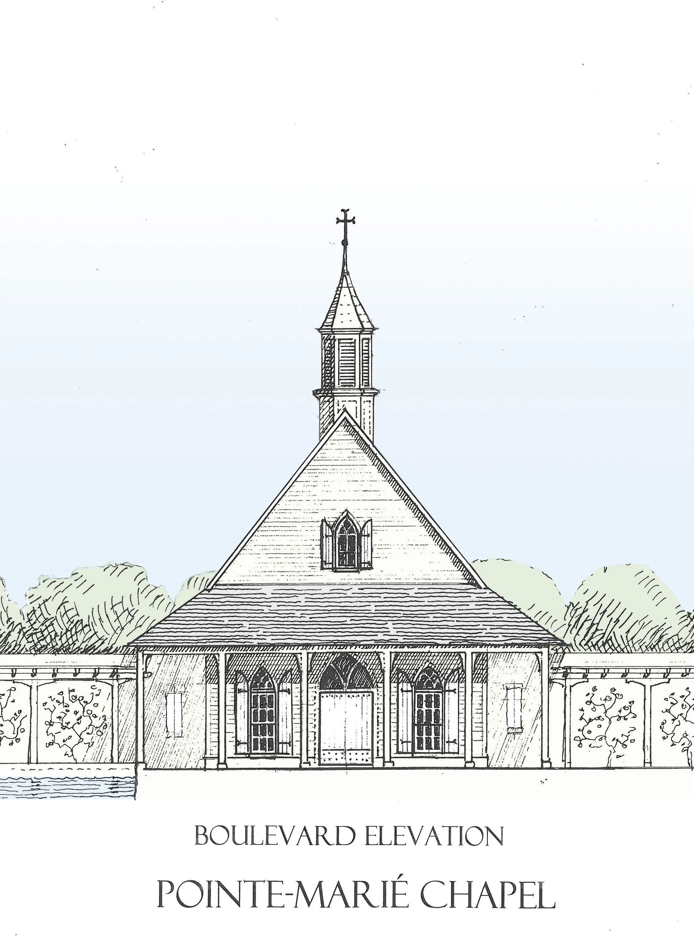 C - POINTE MARIE CHAPEL FRONT ELEVATION SKETCH.jpg