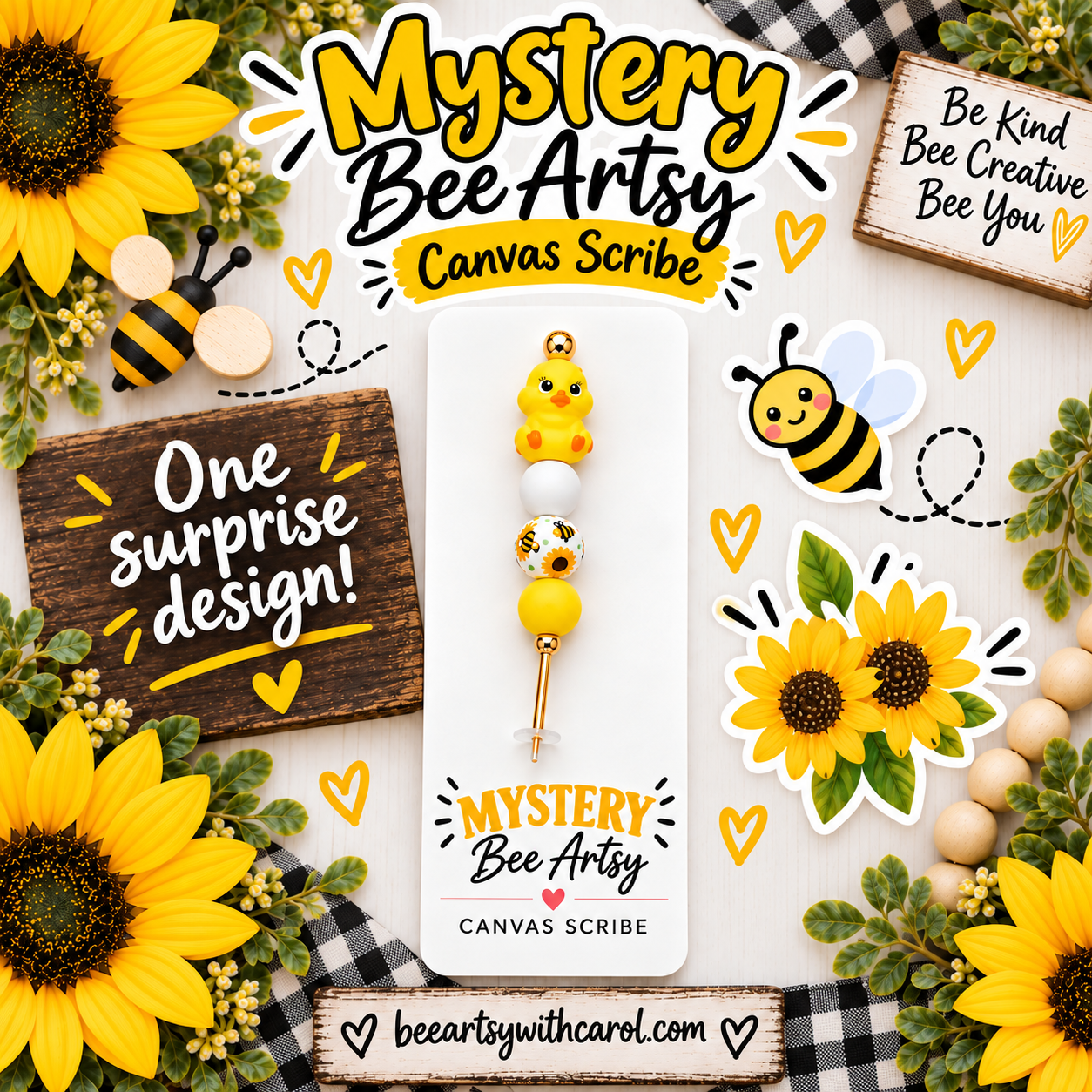 Mystery Bee Artsy Canvas Scribe