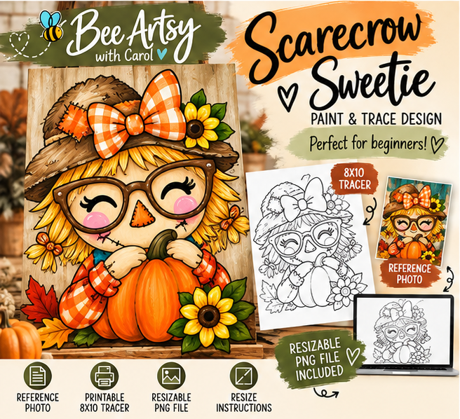 Scarecrow Sweetie Trace & Paint