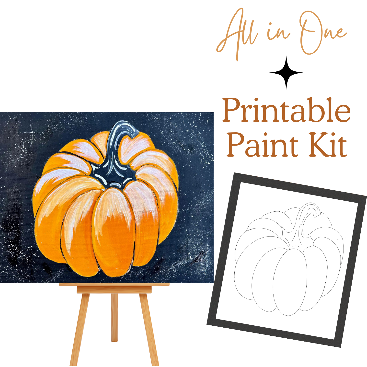 MIDNIGHT HARVEST   All-In-One Printable Kit | Instant Download| Tracer| Instruction| Supply List | Bonus | Great  Host a Friends' Paint Night